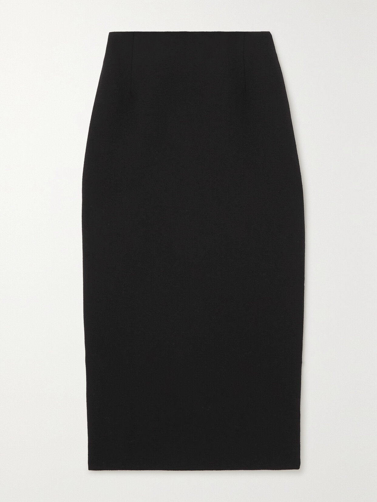 Alessandra Rich - Wool-crepe Midi Skirt - Black