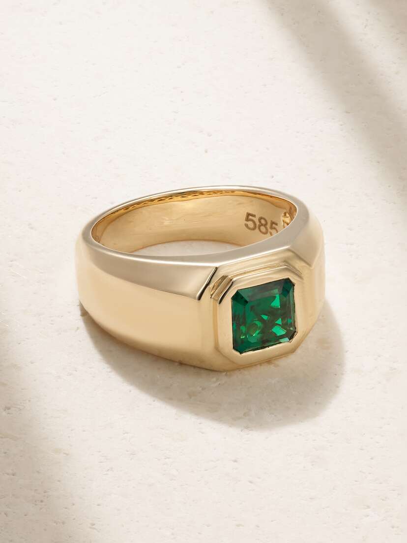 42 SUNS 14-karat Gold Emerald Ring
