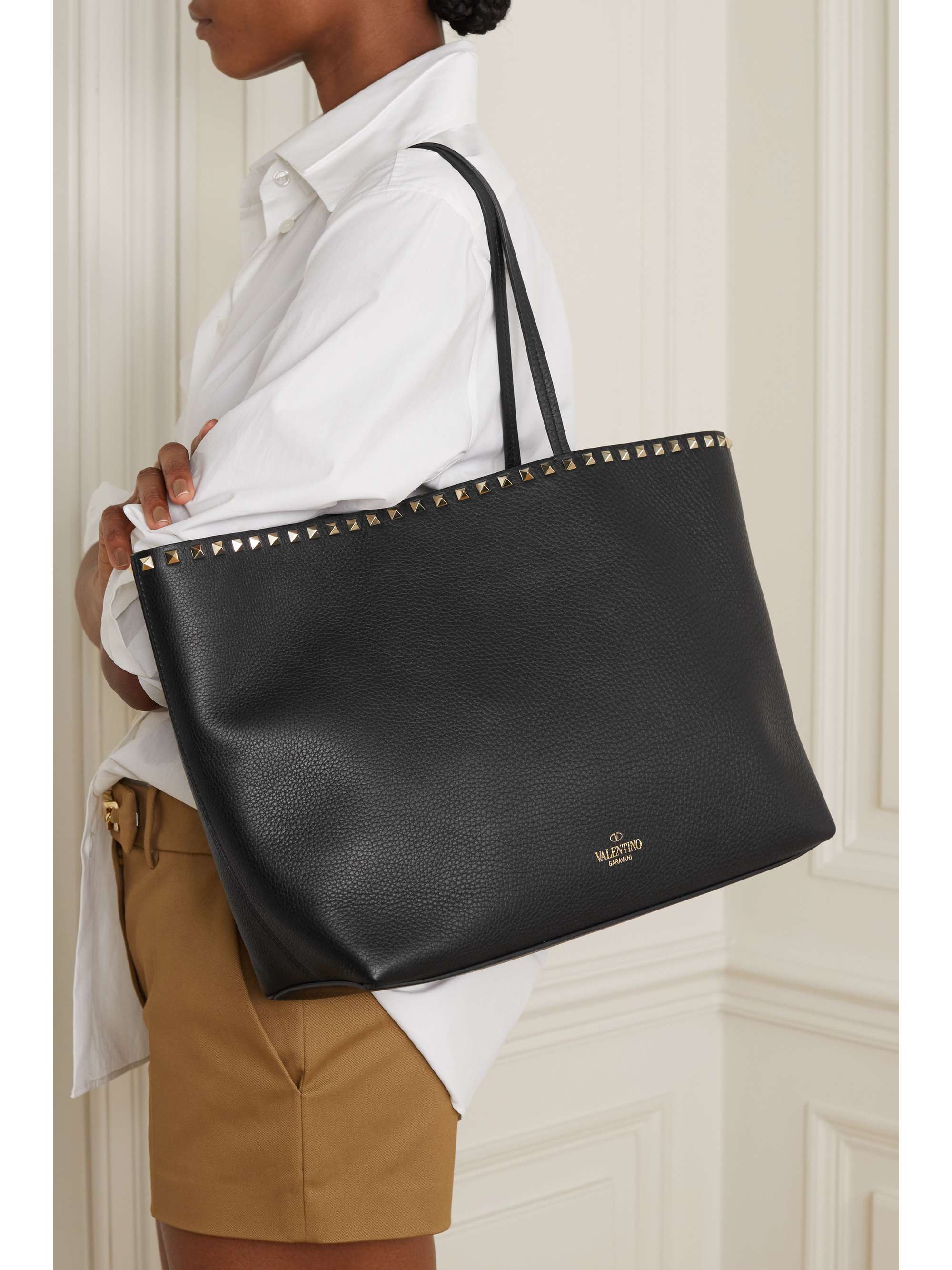 Valentino Garavani Rockstud Leather Tote