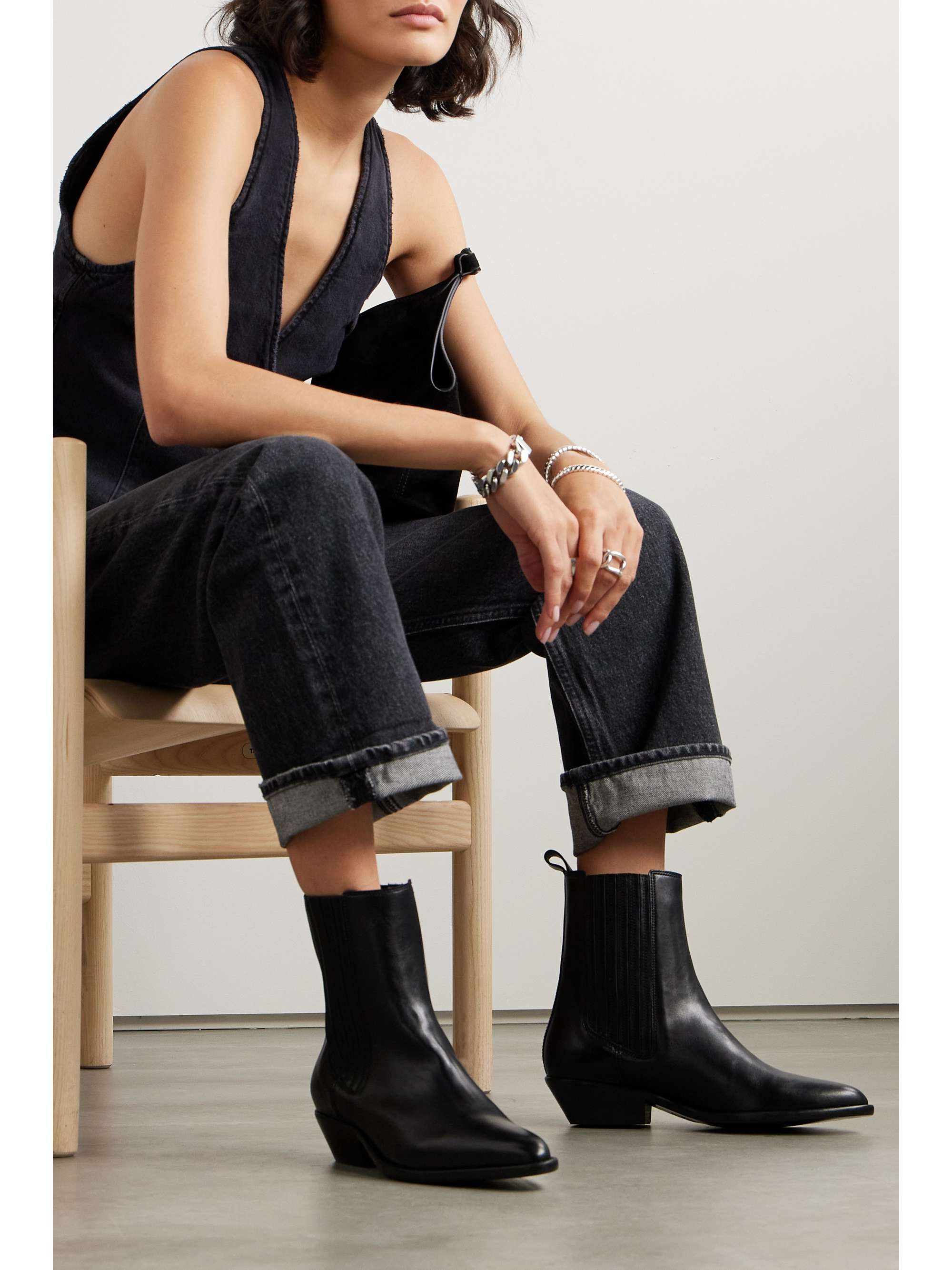 ISABEL MARANT Leather Donatee Ankle Boots