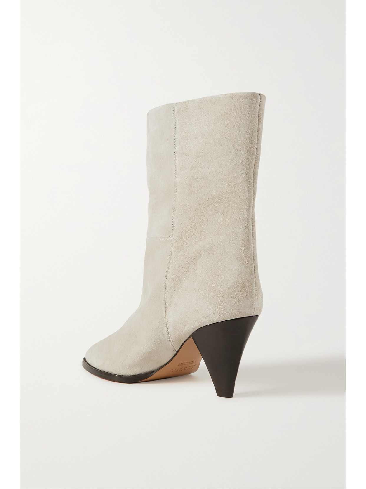 Shop Isabel Marant Rouxa Suede Ankle Boots In Off-white