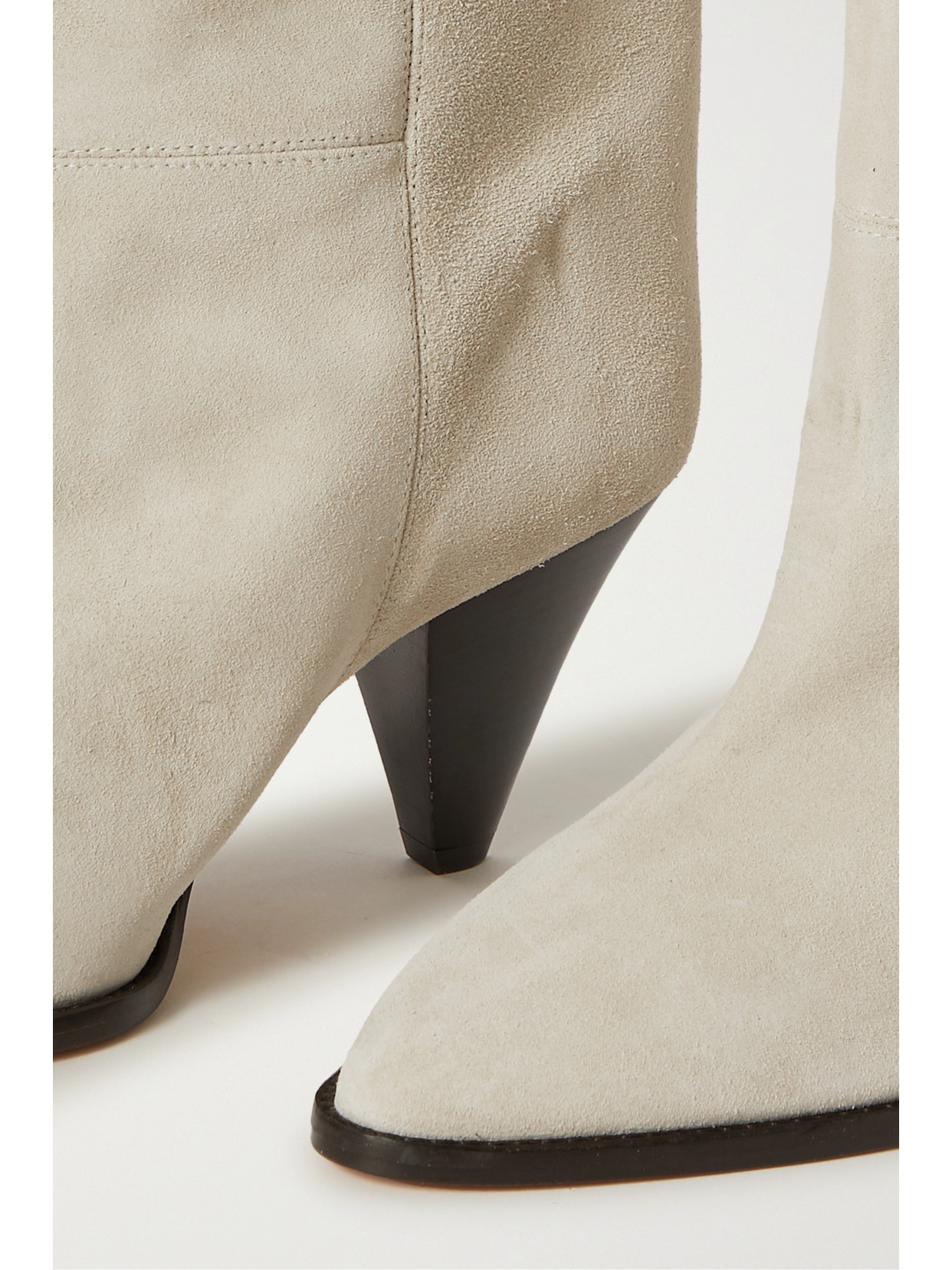 Shop Isabel Marant Rouxa Suede Ankle Boots In Off-white