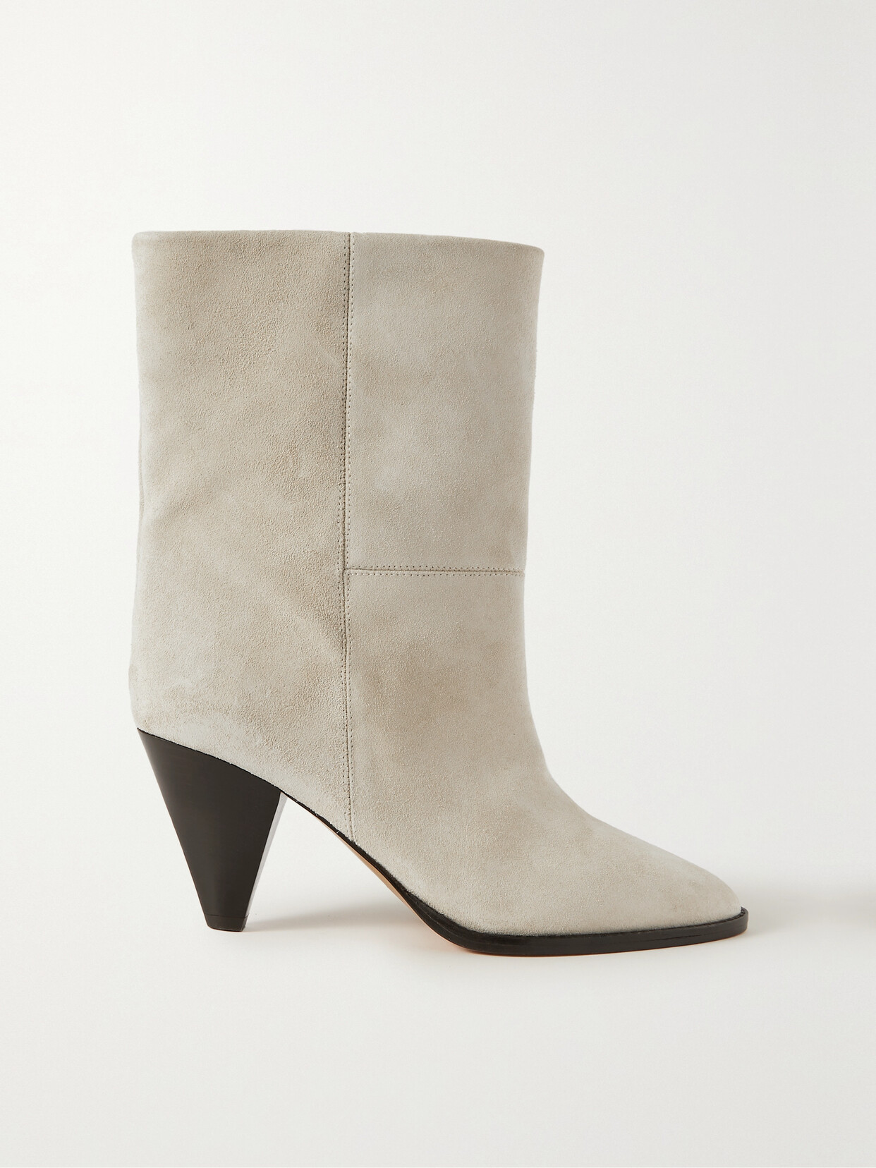 Isabel Marant Rouxa Suede Ankle Boots In Off-white