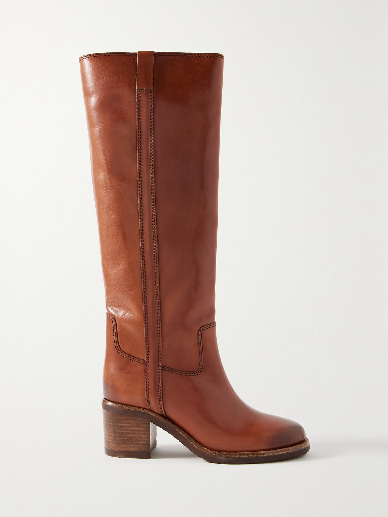 Shop Isabel Marant Seenia Leather Knee Boots In Brown