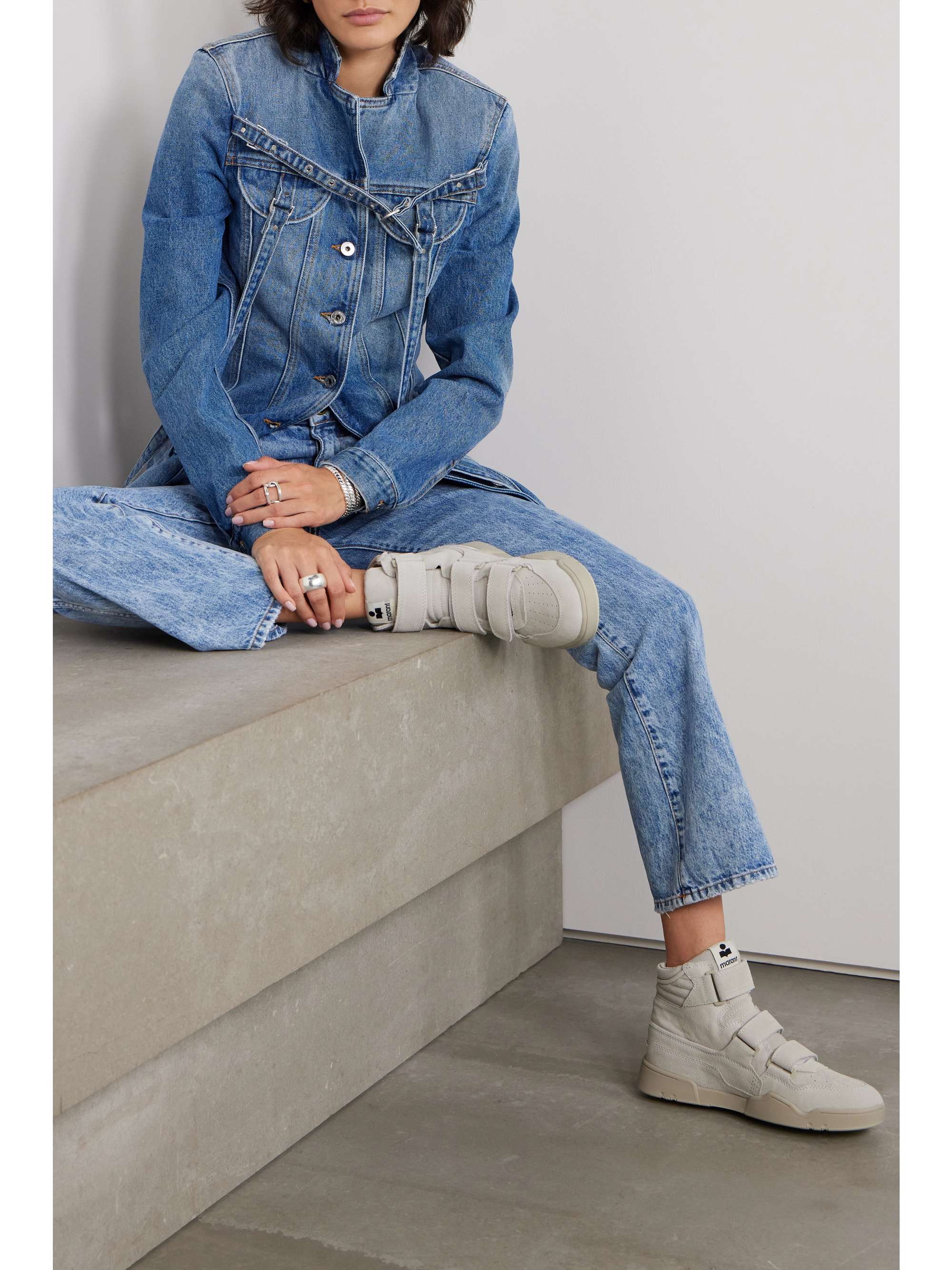 ISABEL MARANT Oney suede high top sneakers NET A PORTER