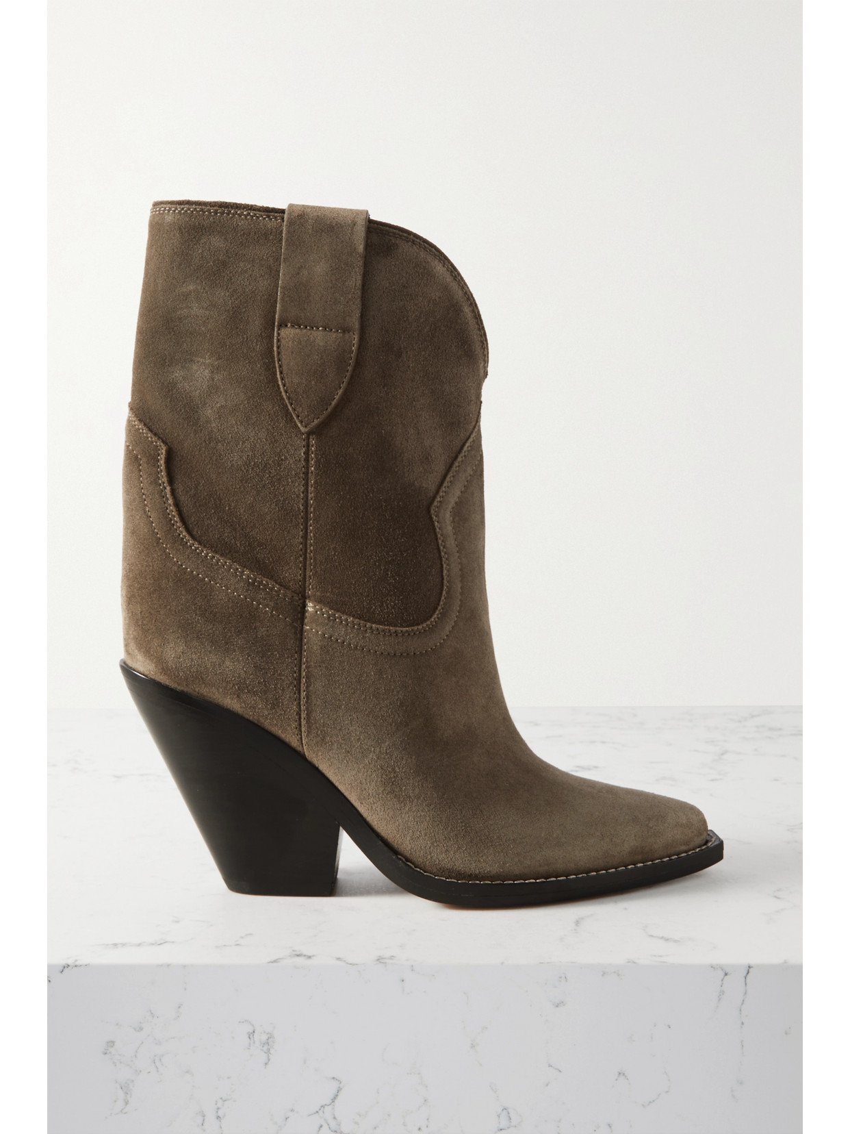 Isabel Marant - Leyane Suede Ankle Boots - Green