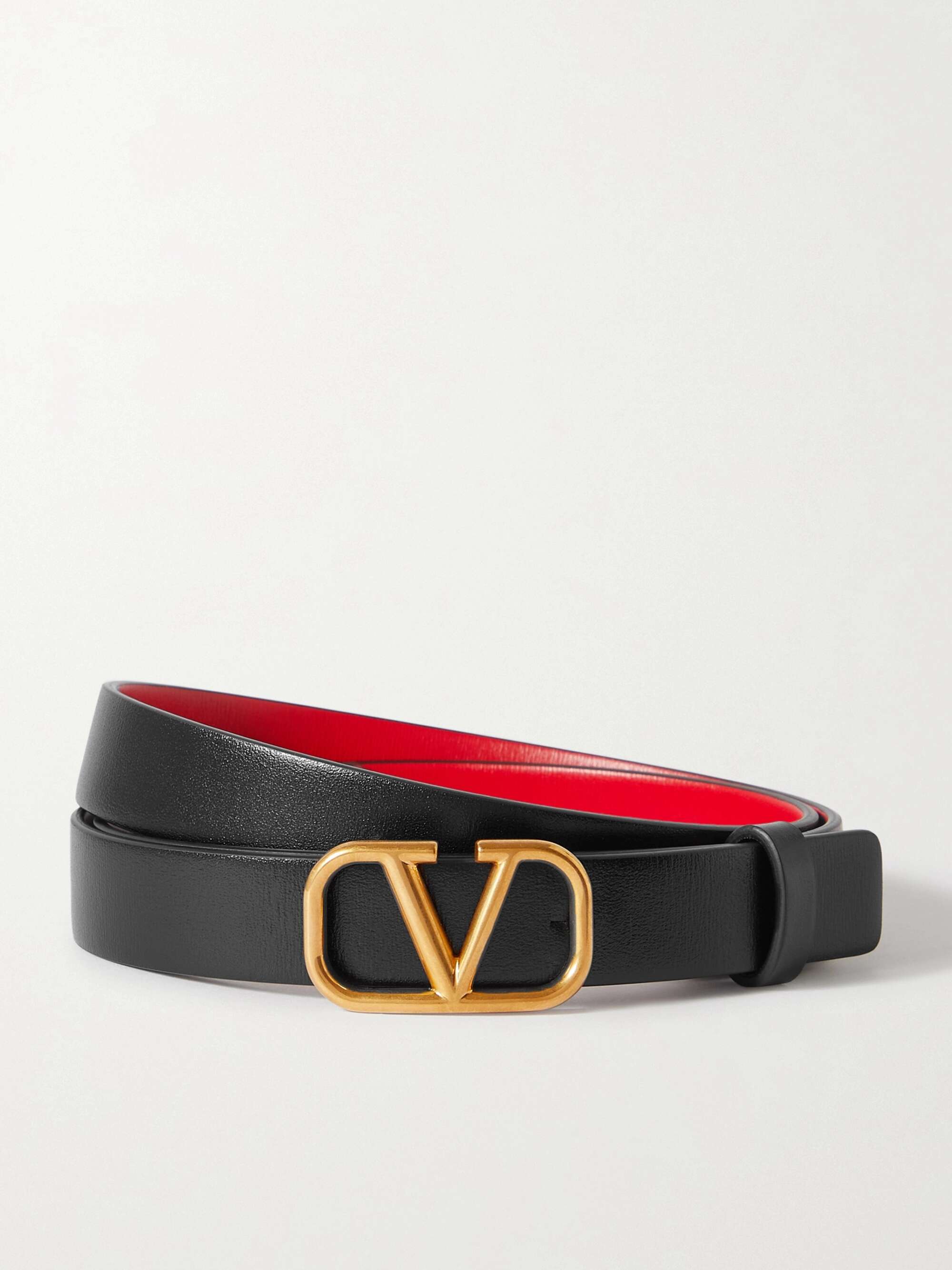 VALENTINO GARAVANI VLOGO Reversible Leather Belt