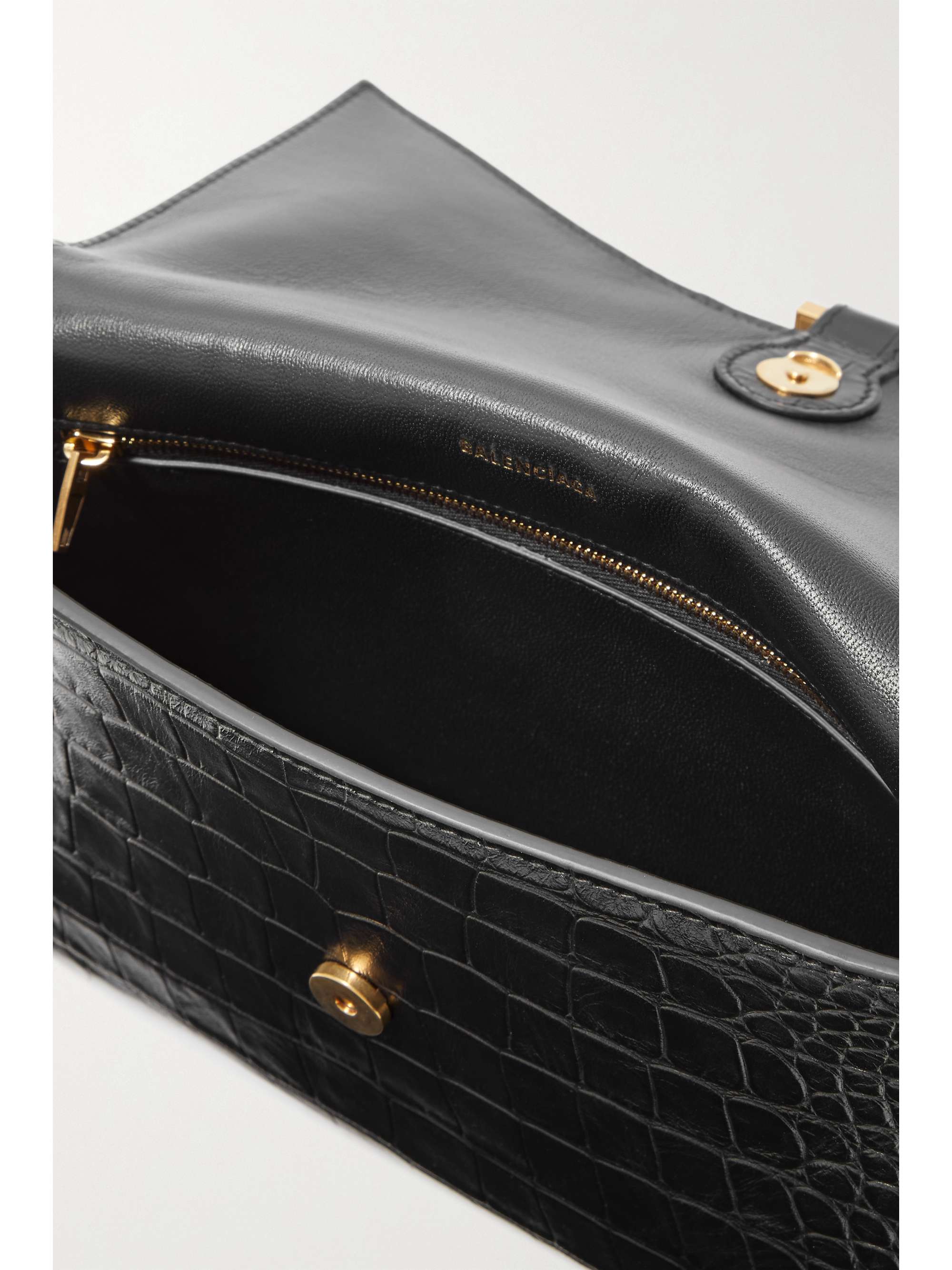 balenciaga leather clutch