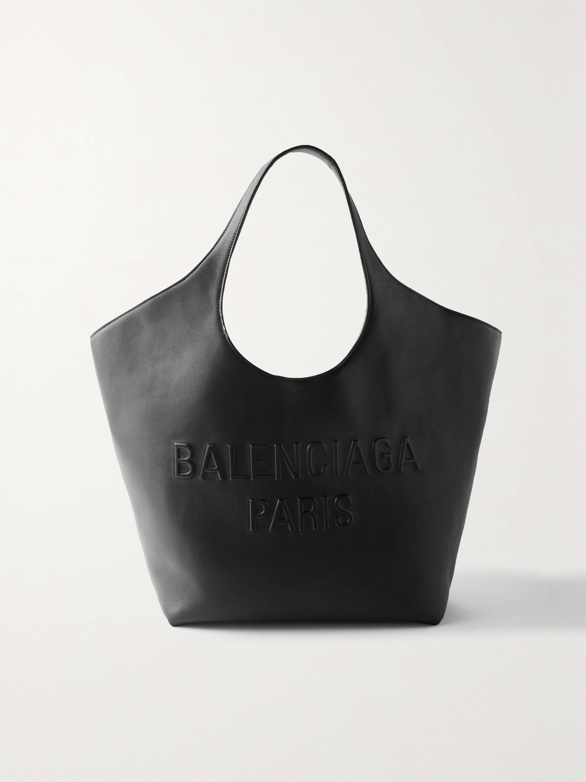 Logo-Embossed Leather Tote Bag