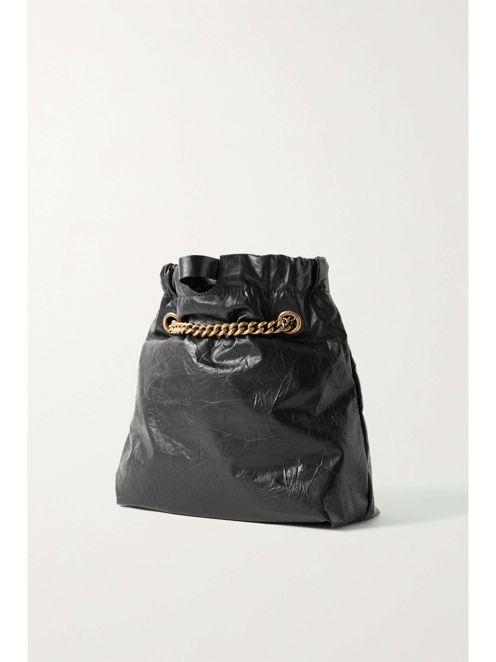 BALENCIAGA Crinkled-leather shoulder bag