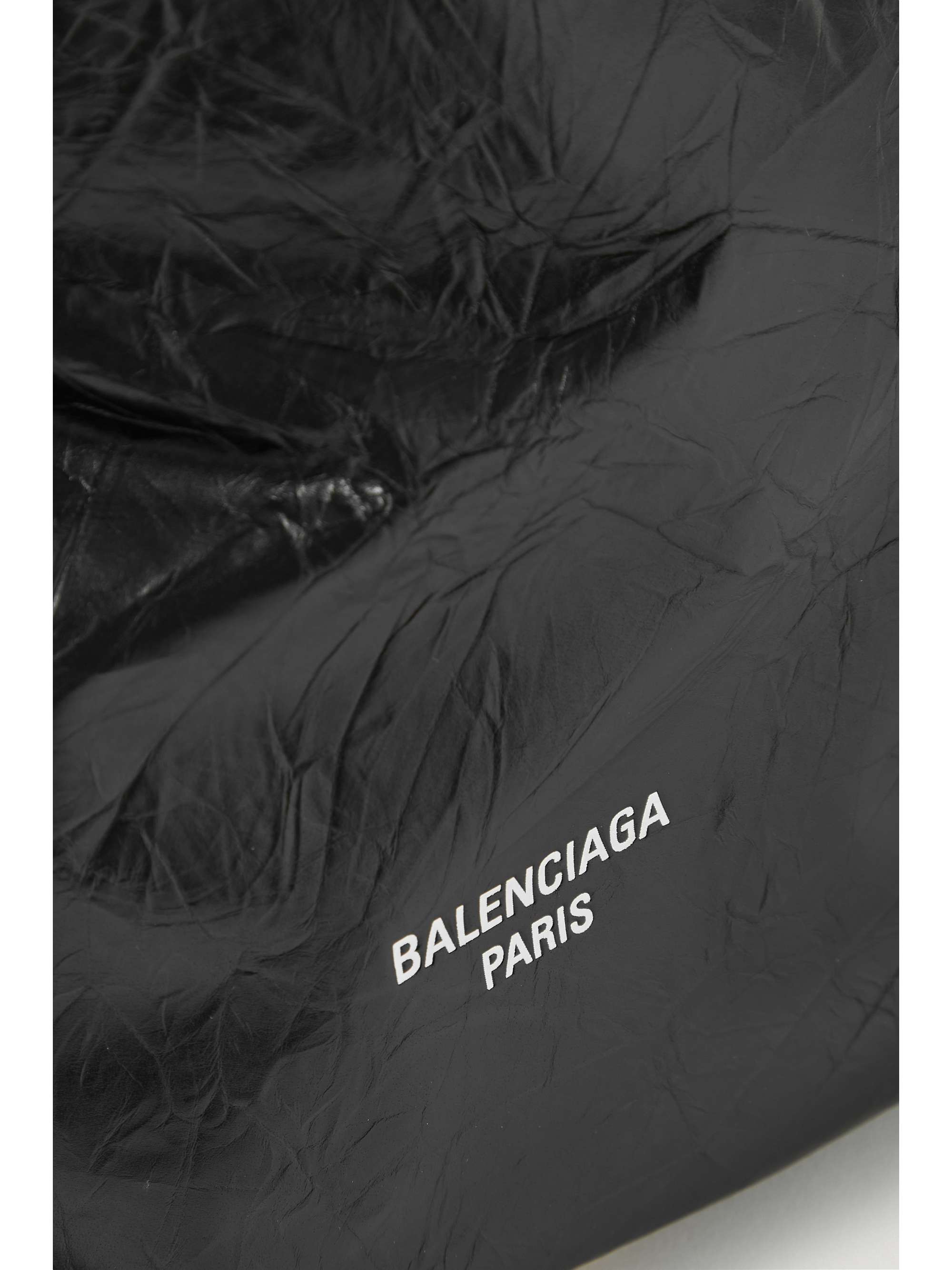 BALENCIAGA Crinkled-leather shoulder bag