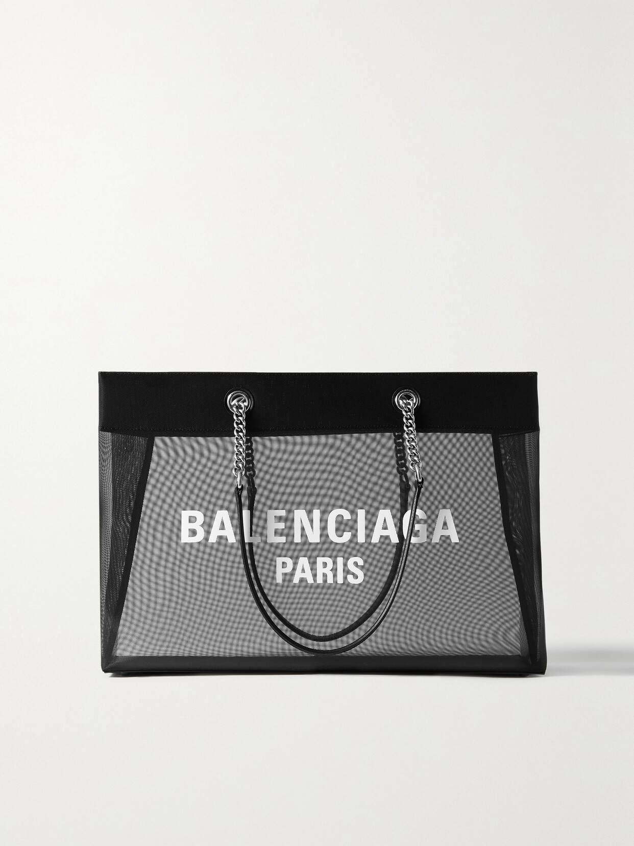 Balenciaga Large Duty Free Mesh Tote Bag In Black