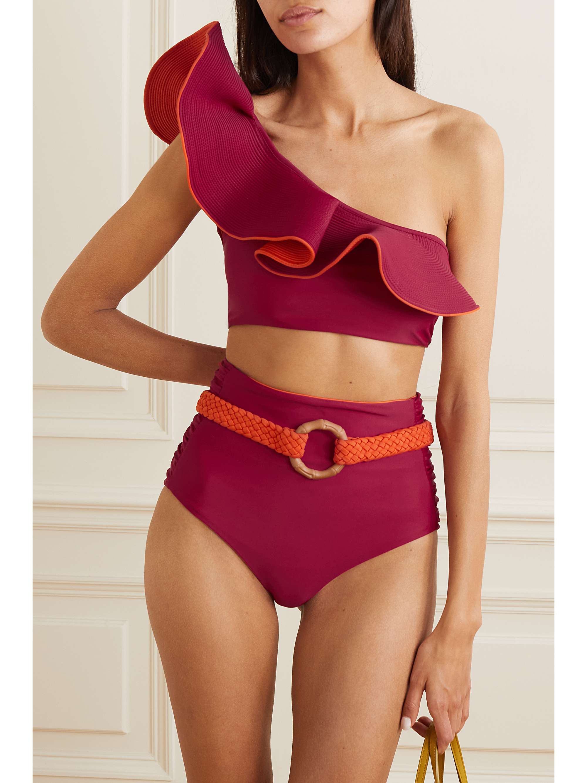 Miller one sales shoulder bikini top