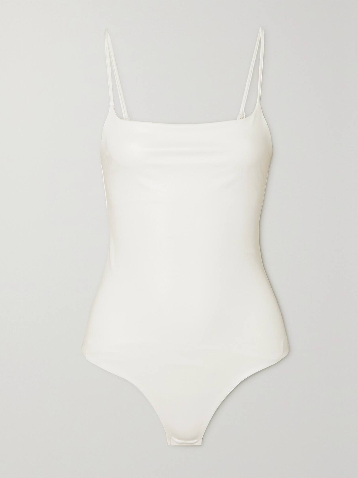 Commando - Faux Stretch-leather Bodysuit - White