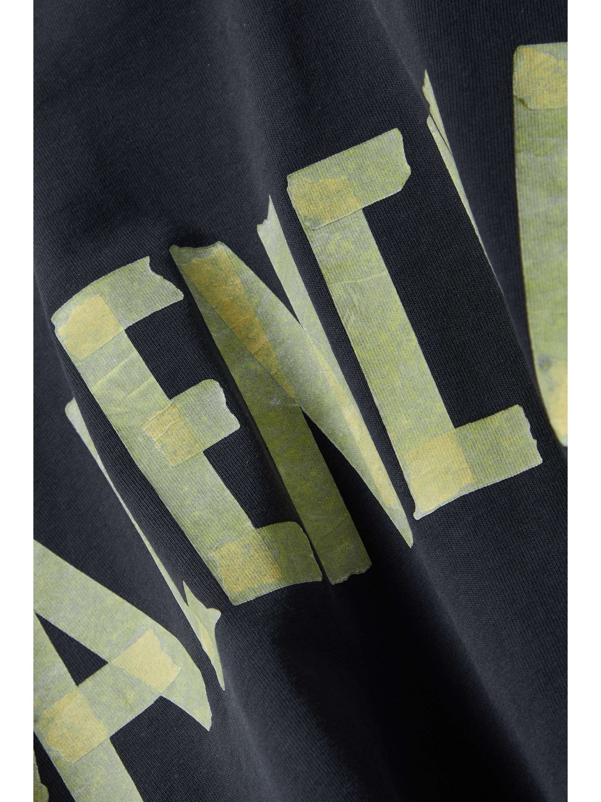 BALENCIAGA Oversized distressed printed cotton-jersey T-shirt