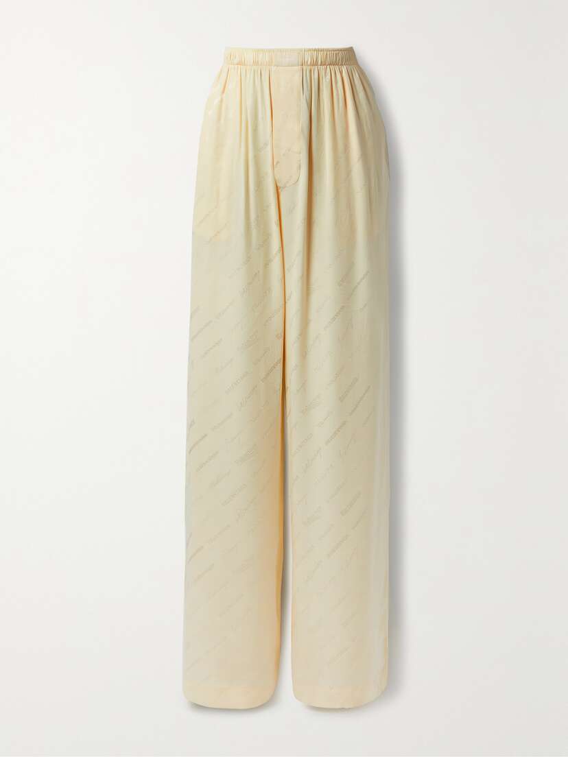 Balenciaga Silk-jacquard Pants
