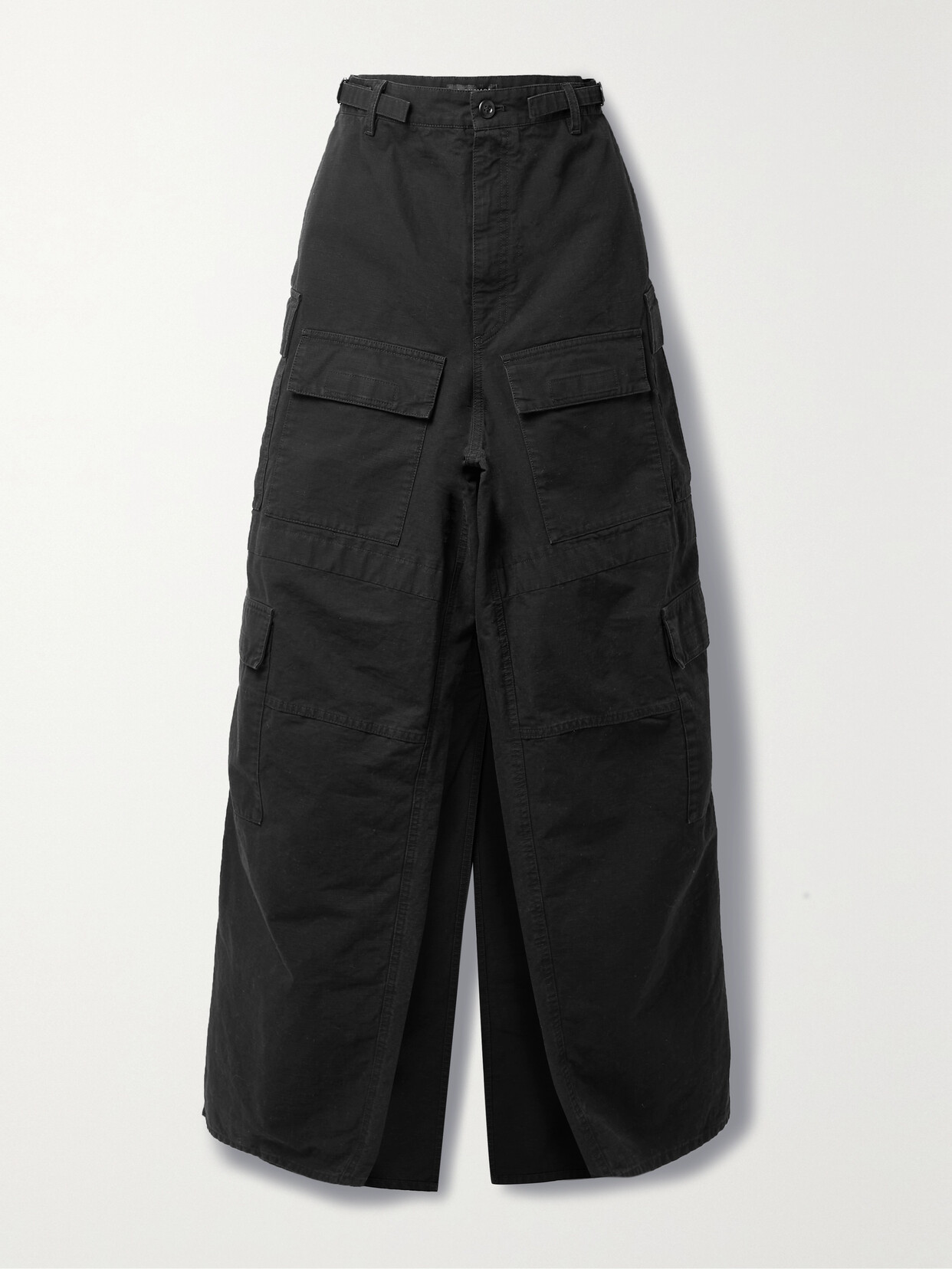 Balenciaga - Paneled Cotton-ripstop Maxi Skirt - Black