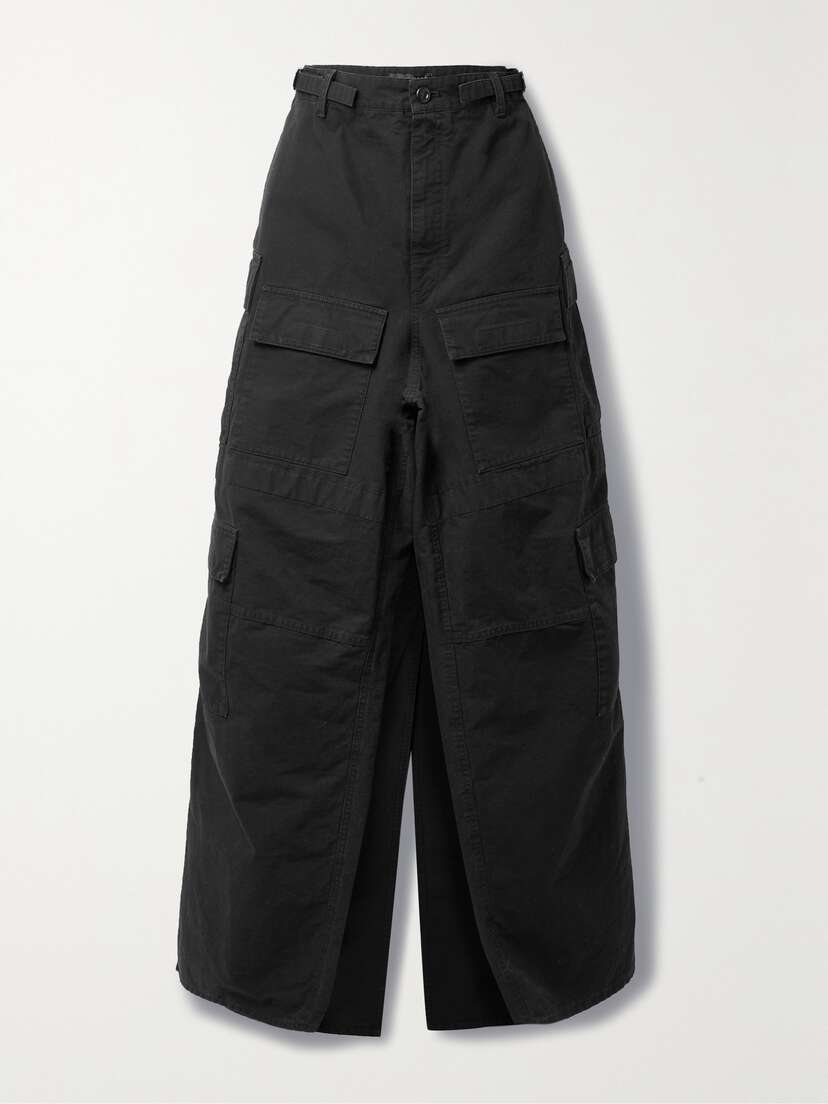 Balenciaga Paneled Cotton-ripstop Maxi Skirt