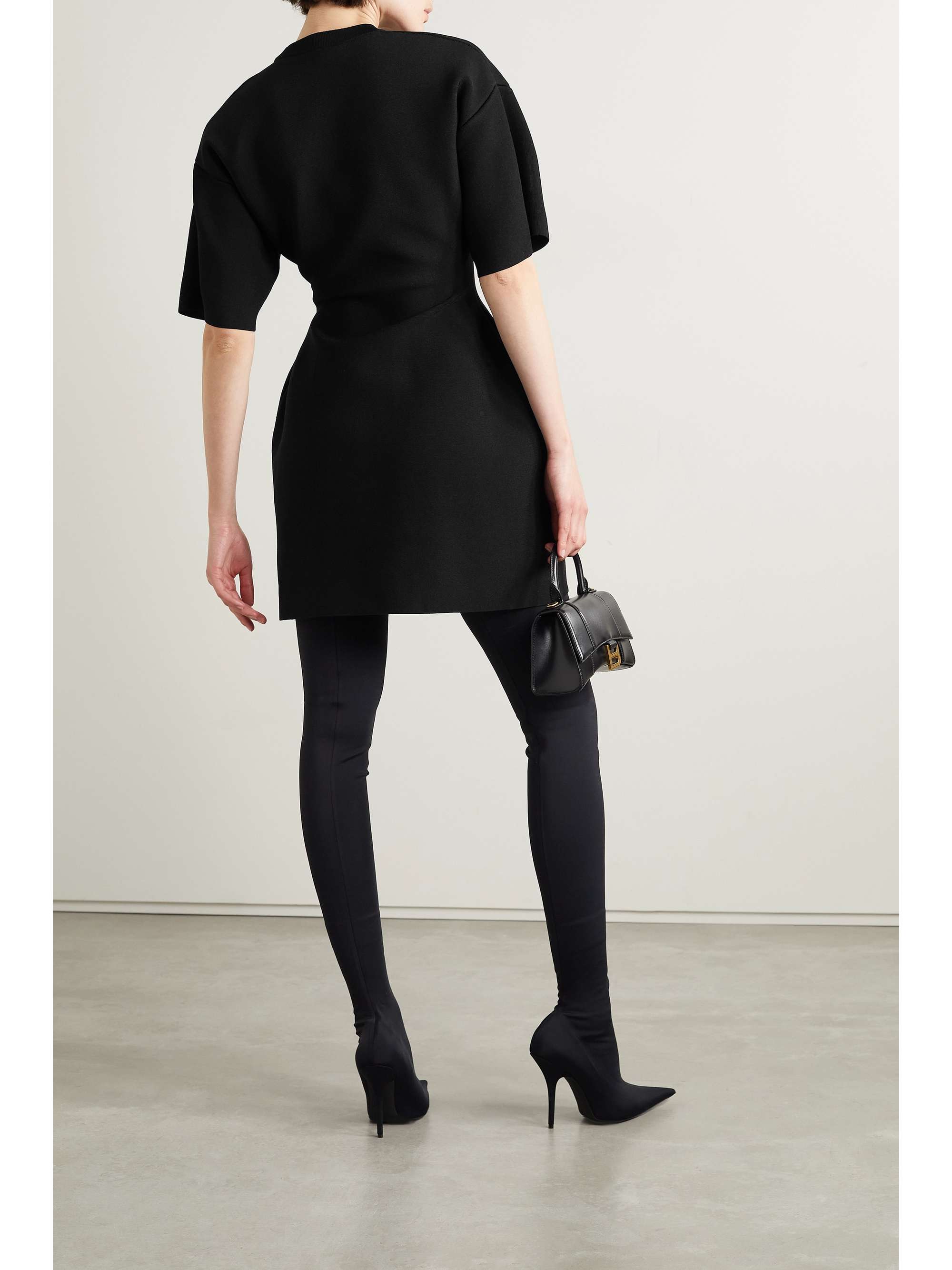 BALENCIAGA Hourglass stretch-ponte mini dress