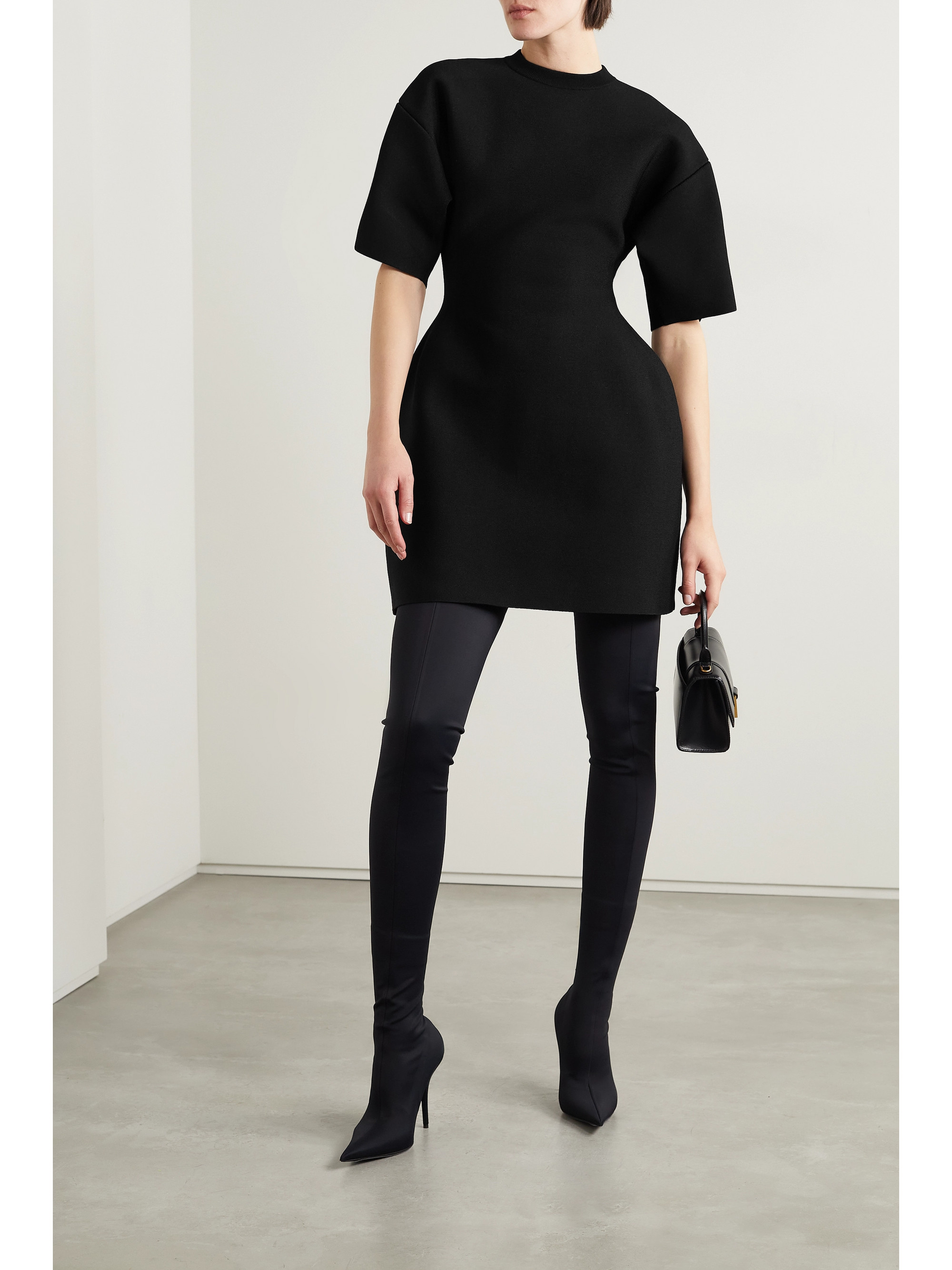 Balenciaga Hourglass stretch-ponte mini dress