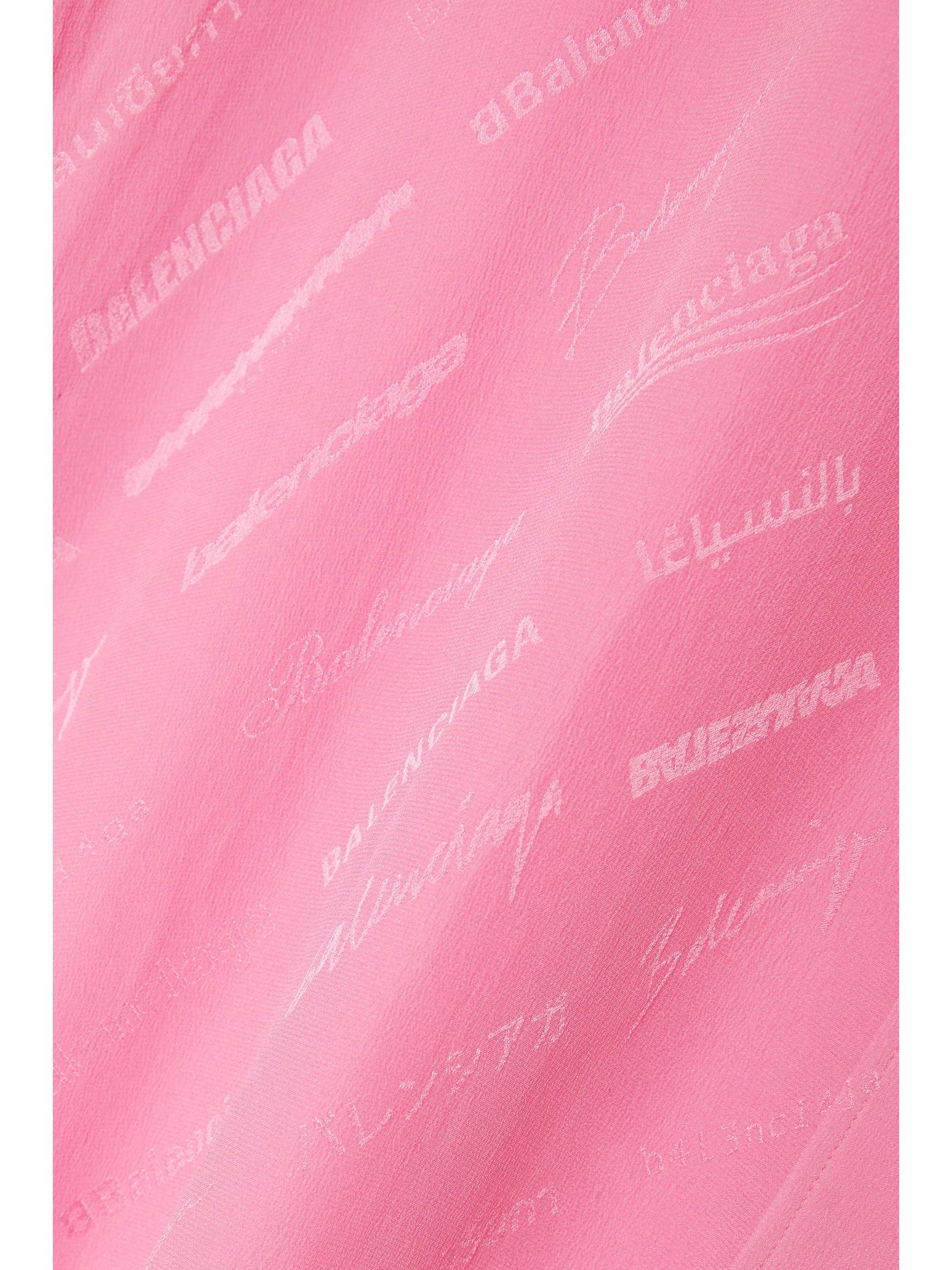 BALENCIAGA Silk crepe de chine-jacquard maxi shirt dress