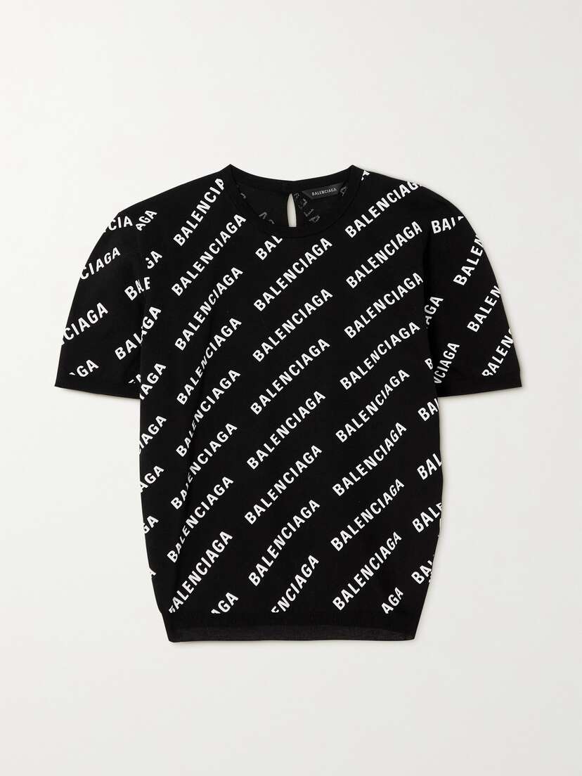 Balenciaga Printed Cotton Sweater