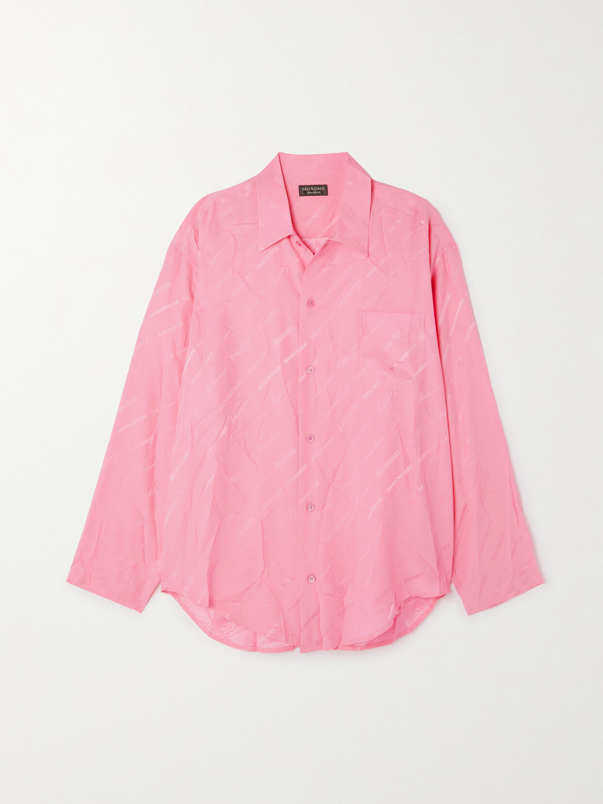 Balenciaga - Cotton-jacquard Shirt - Pink