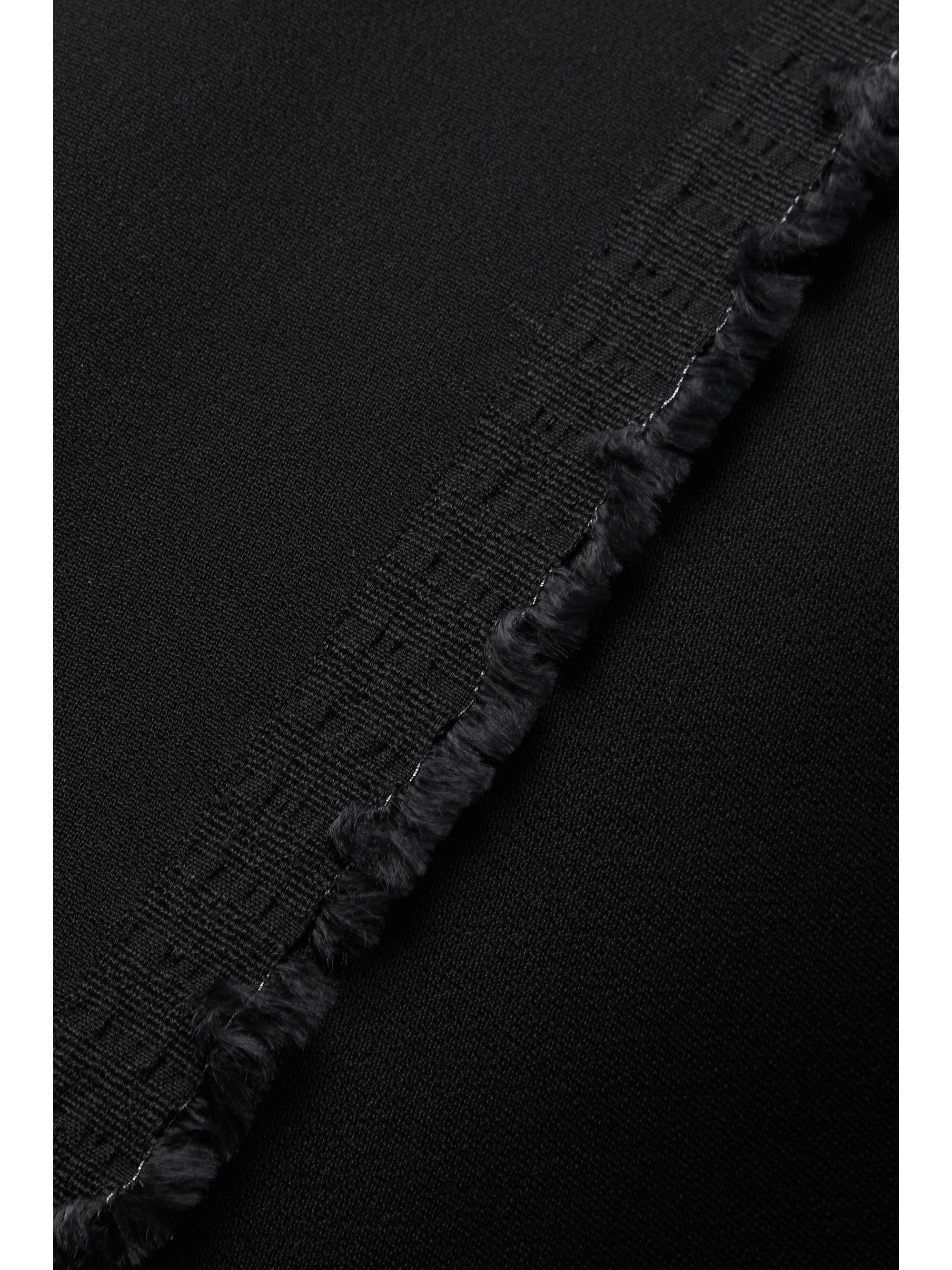 Balenciaga Asymmetric one-shoulder frayed draped crepe gown thumbnail