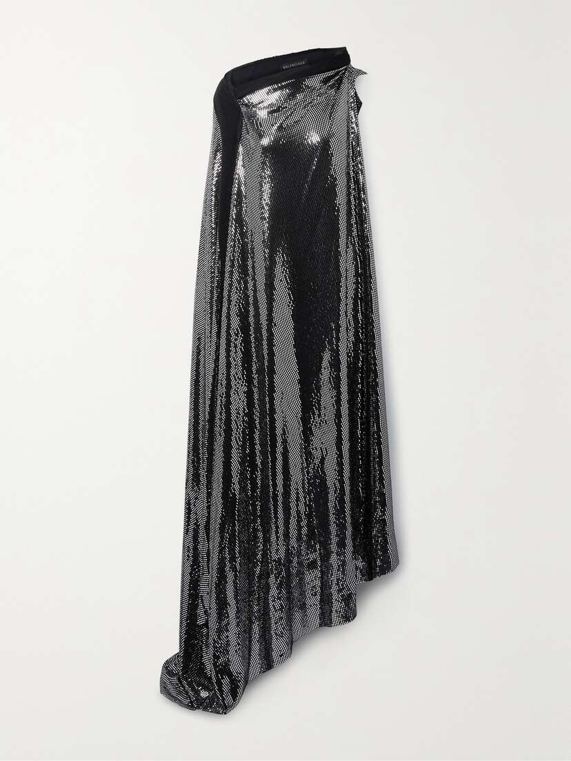 Balenciaga Embellished Sequined Stretch-knit Gown