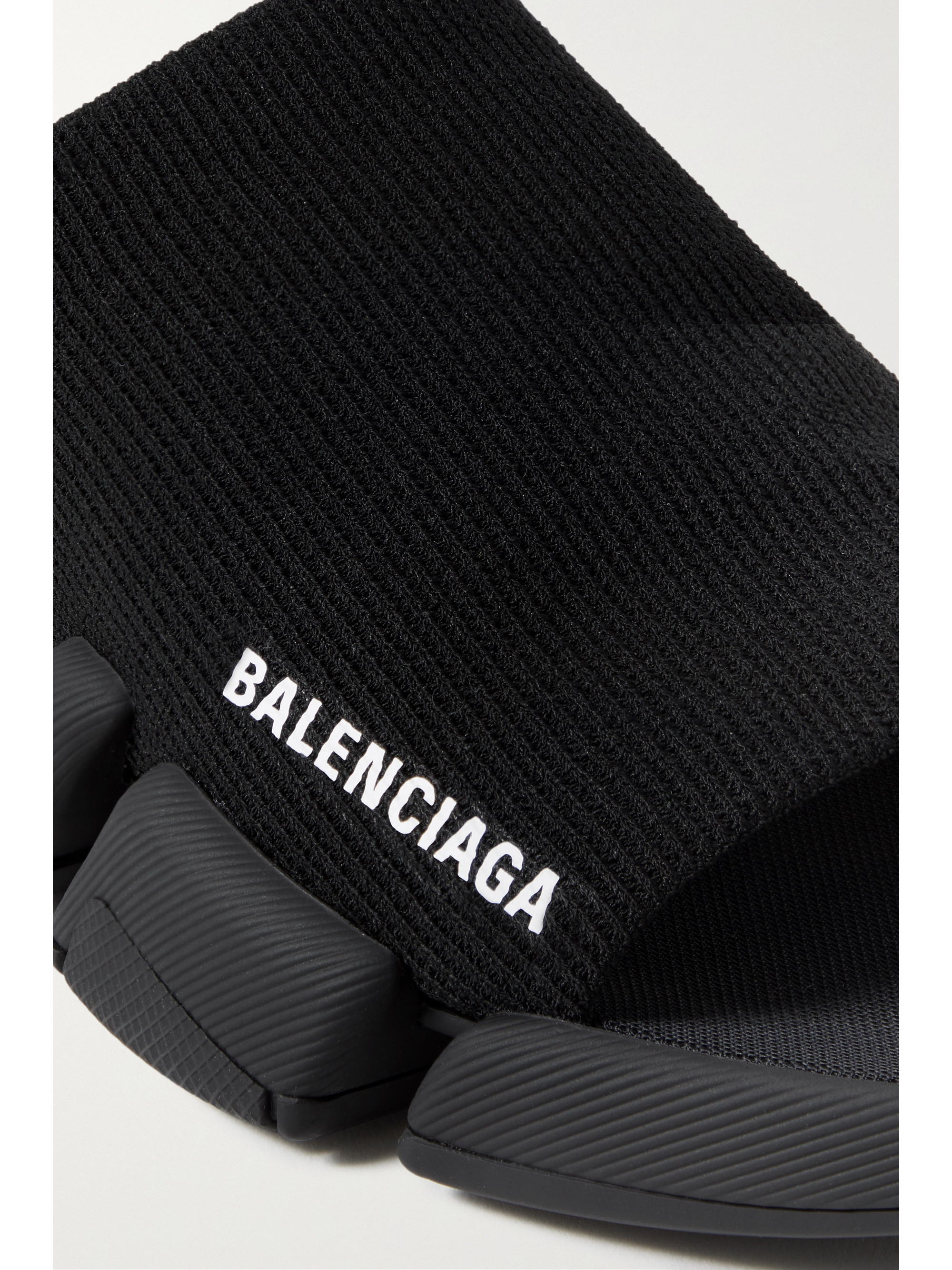 Balenciaga Speed 2.0 logo-print stretch-knit slides