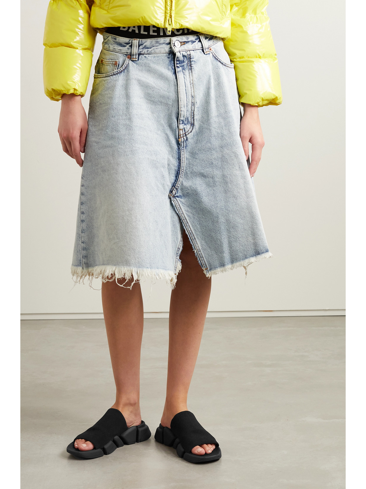 Balenciaga Speed 2.0 Logo-print Stretch-knit Slides In Black