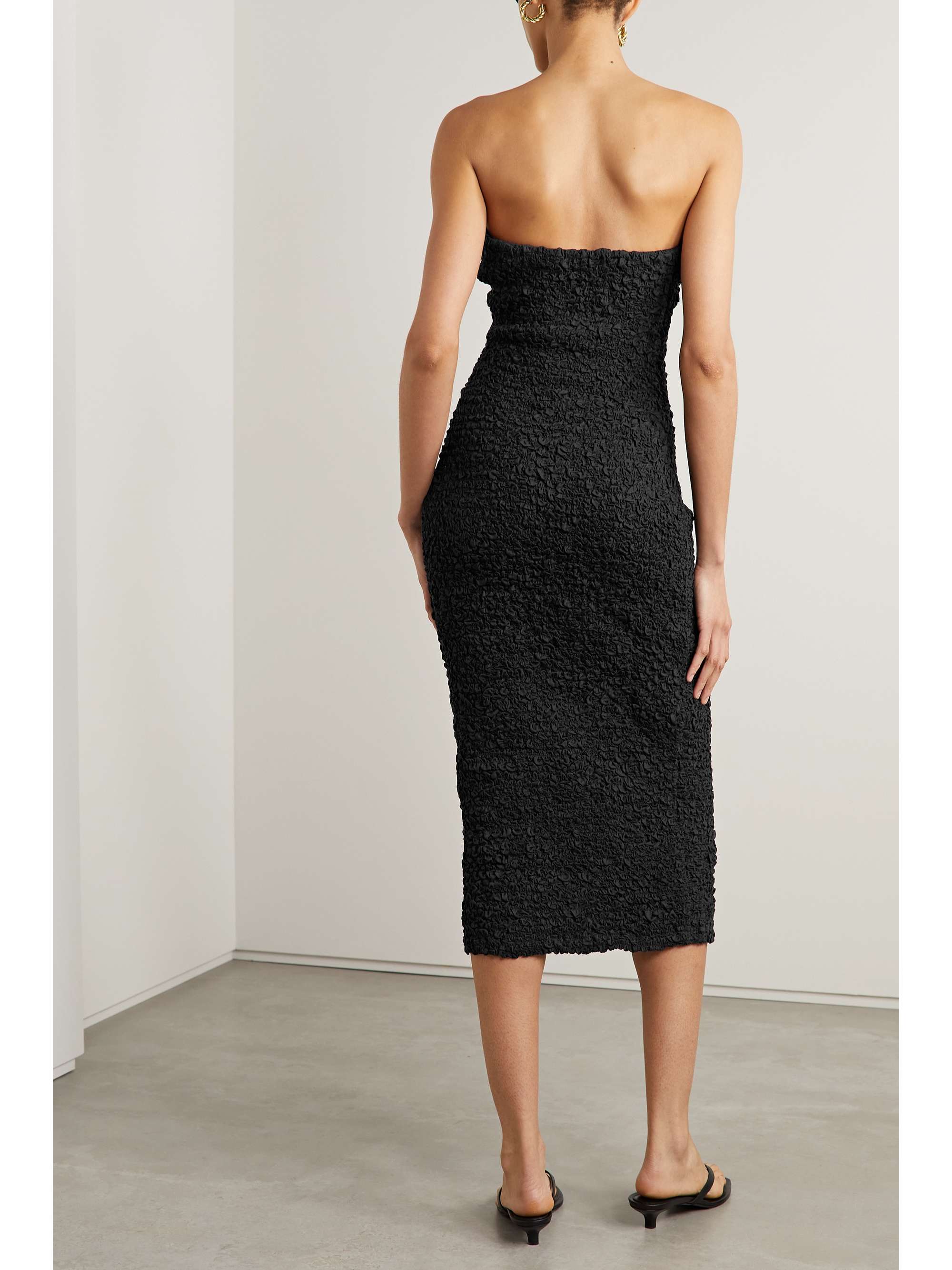 MARA HOFFMAN + NET SUSTAIN Mona strapless organic poplintrimmed