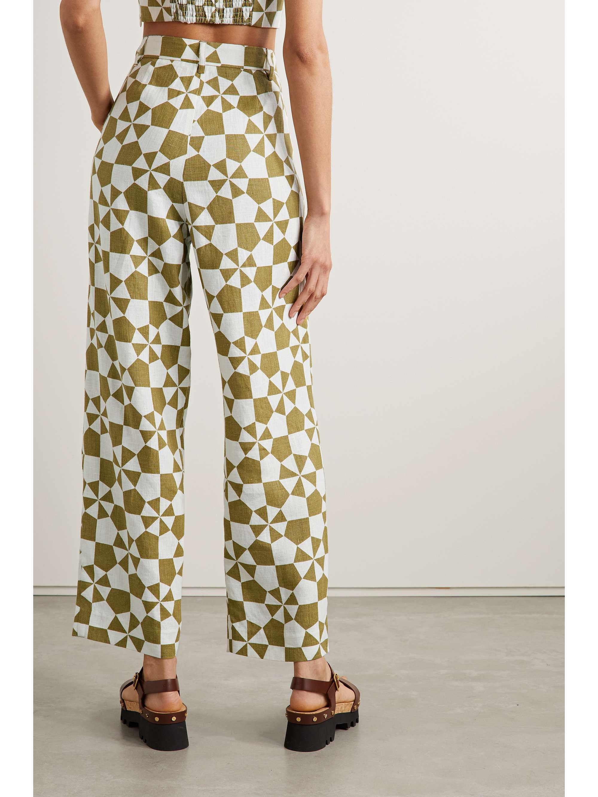 MARA HOFFMAN Marella printed straight-leg organic cotton pants