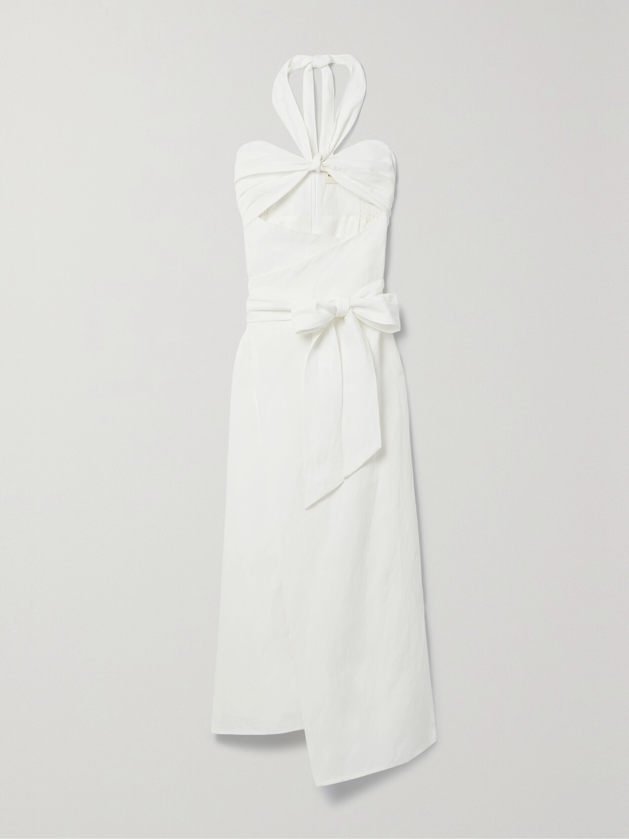 Mara Hoffman - + Net Sustain Paula Convertible Wrap-effect Tencel Lyocell And Linen-blend Midi Dress - White