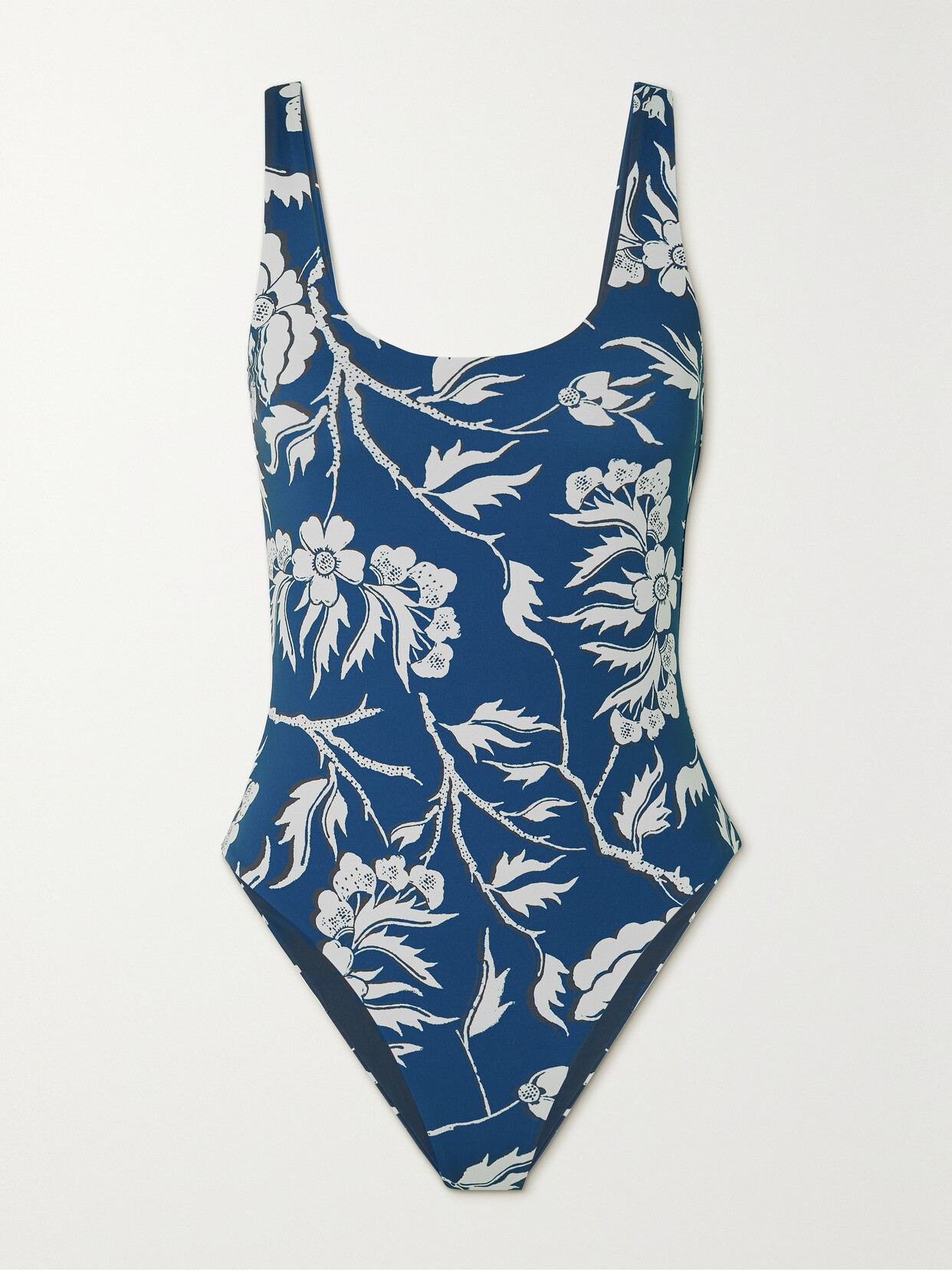 Mara Hoffman - Jodi Backless Floral-print Swimsuit - Blue