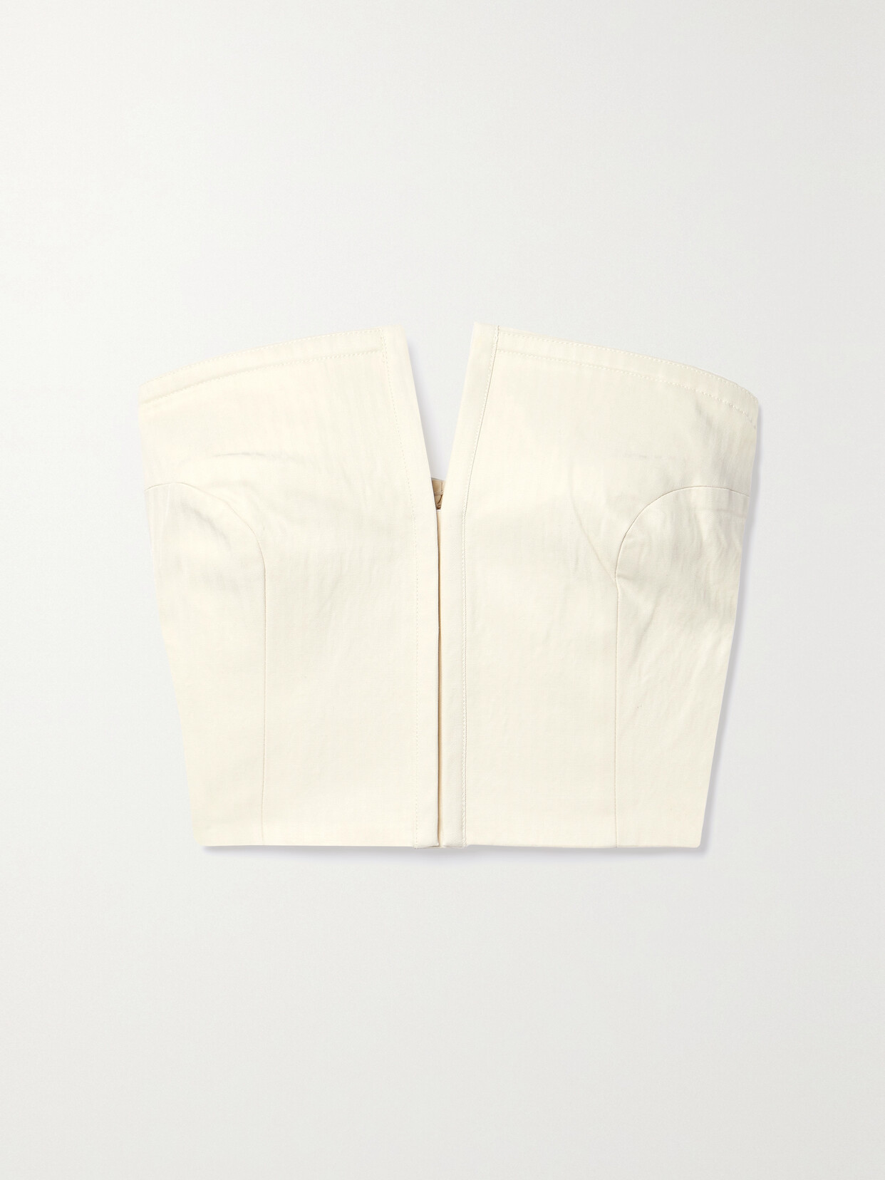 Mara Hoffman - + Net Sustain Layne Strapless Tencel Lyocell And Organic Cotton-blend Twill Top - White