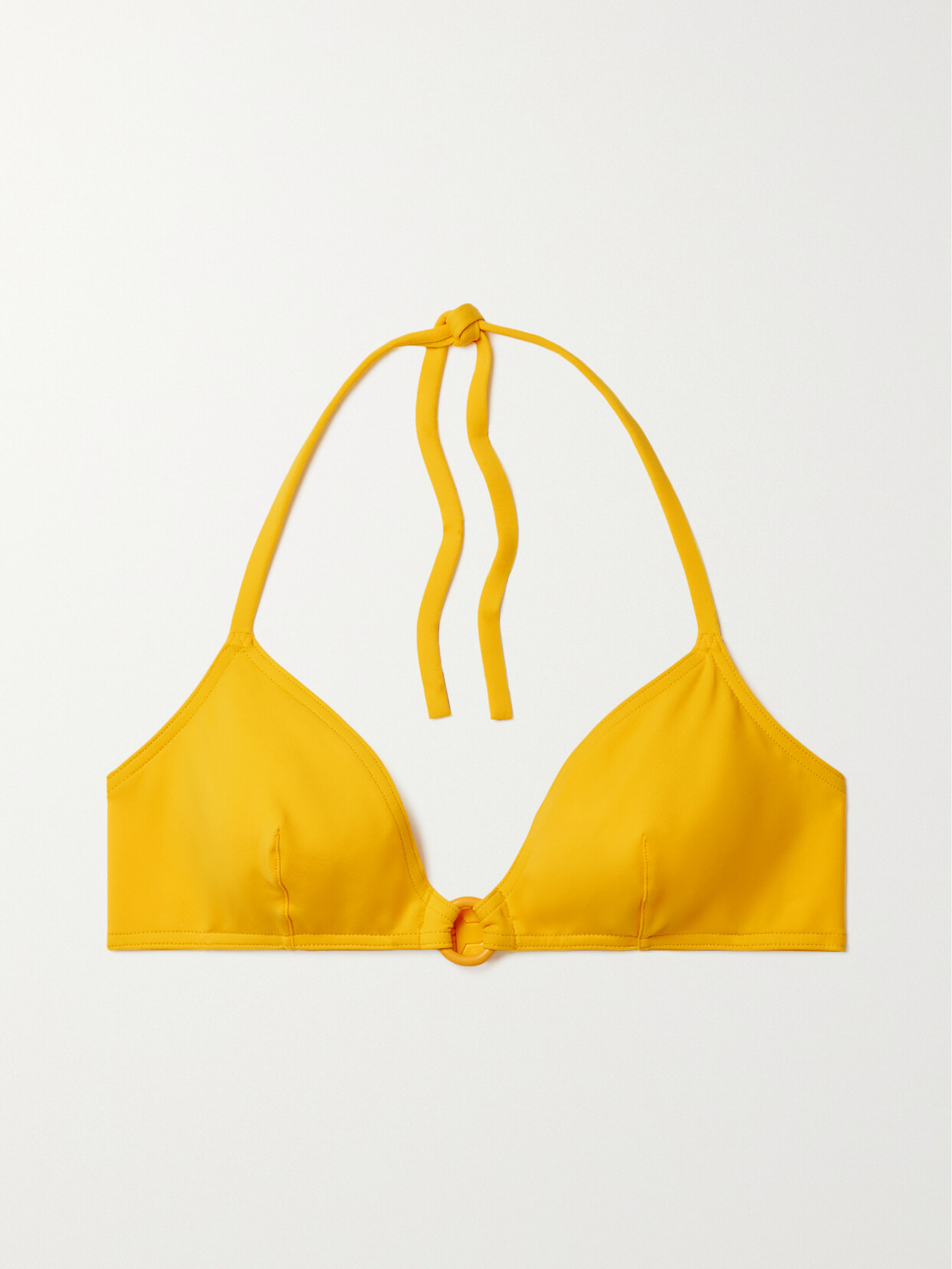 Eres Elena Triangle Bikini Top In Yellow