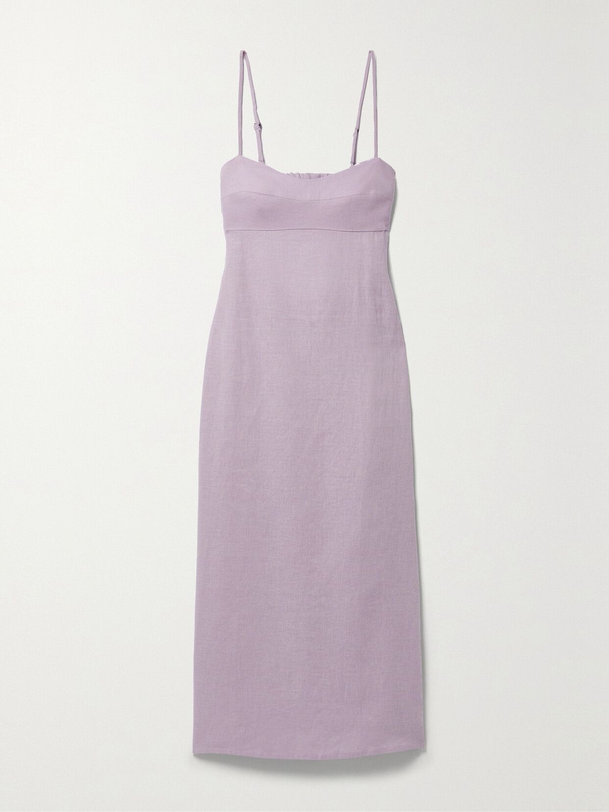 Haight + Net Sustain Agatha Cutout Linen-blend Midi Dress - Purple