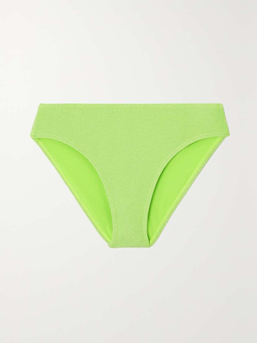 GOOD AMERICAN Sparkle Metallic Neon Bikini Briefs