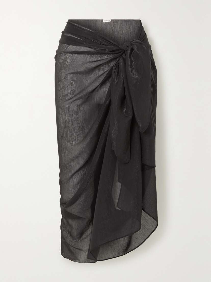 GOOD AMERICAN Capri Stretch Recycled-voile Pareo