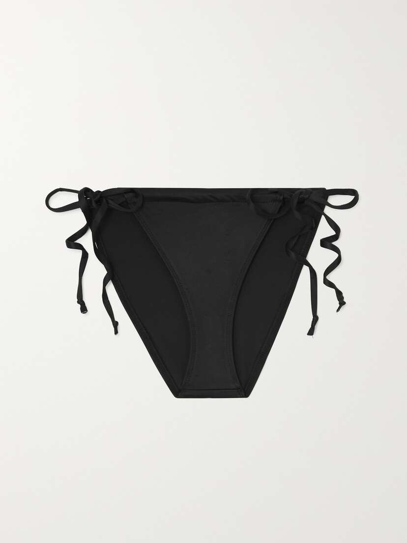 GOOD AMERICAN Tiny Ties Stretch-satin Bikini Briefs