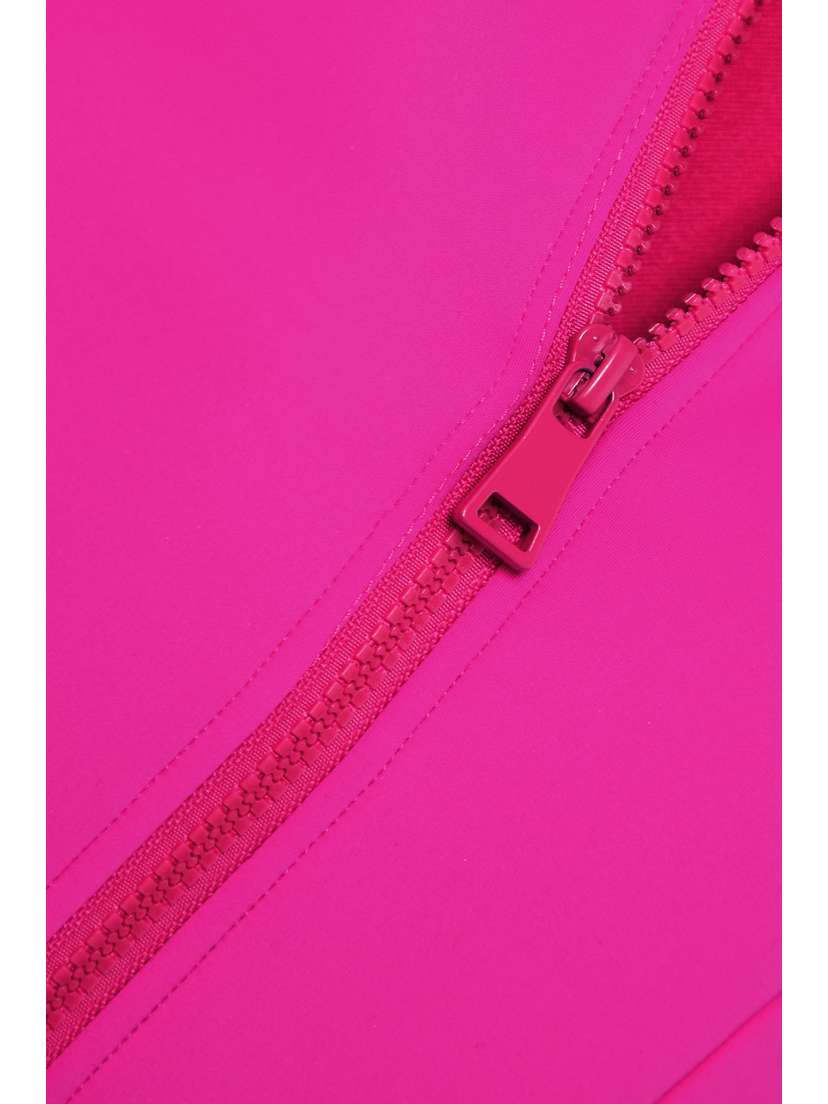 GOOD AMERICAN Good Compression Neon Stretch-scuba Rash Guard - back view in Pink