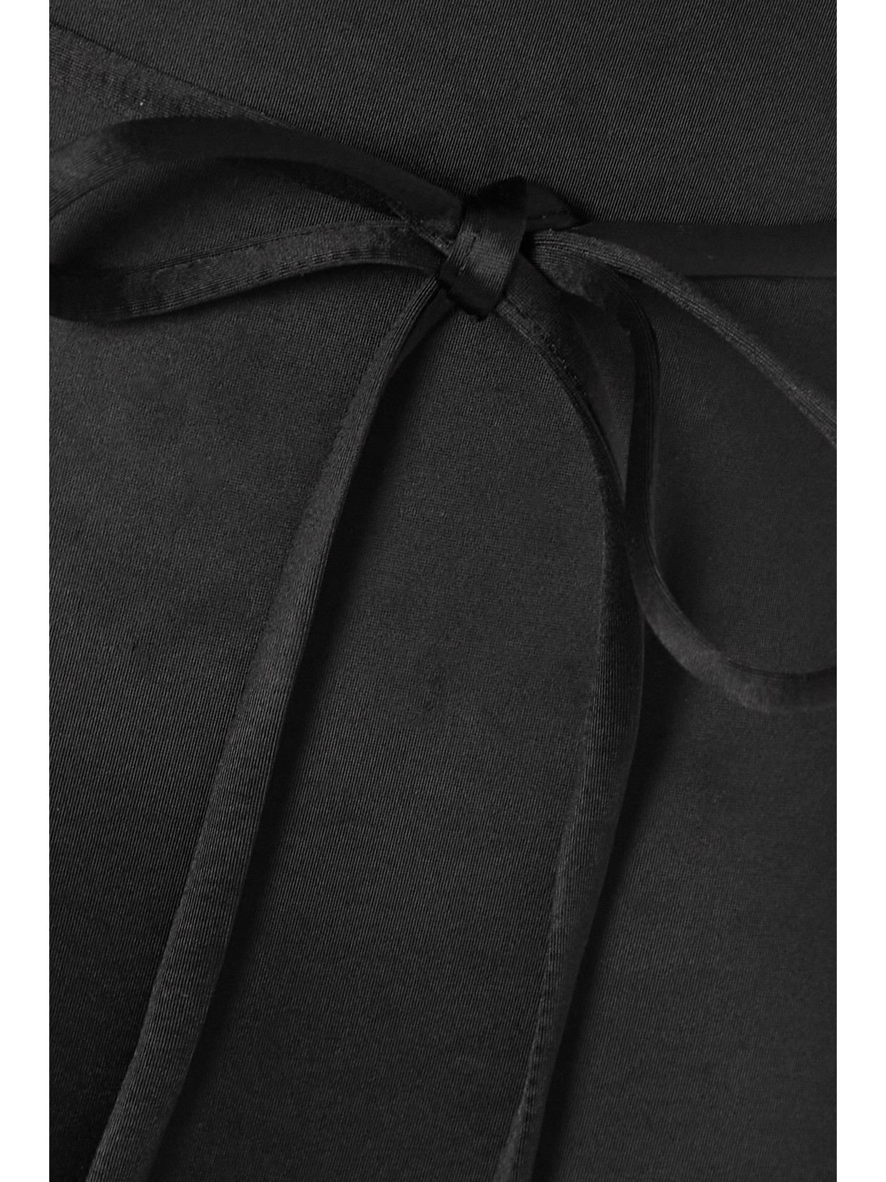 Good American Vacay Belted Stretch-satin Swimsuit In Black