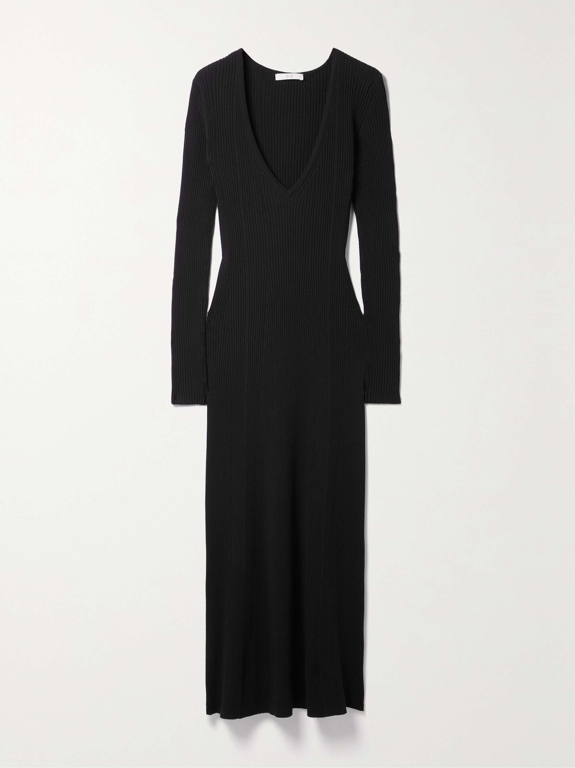 Knit ribbed midi best sale dress