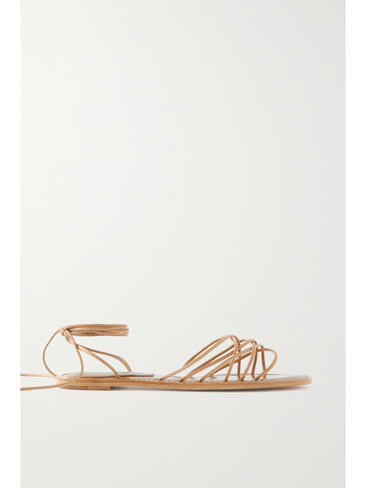 Porte & Paire Leather Sandals - Brown