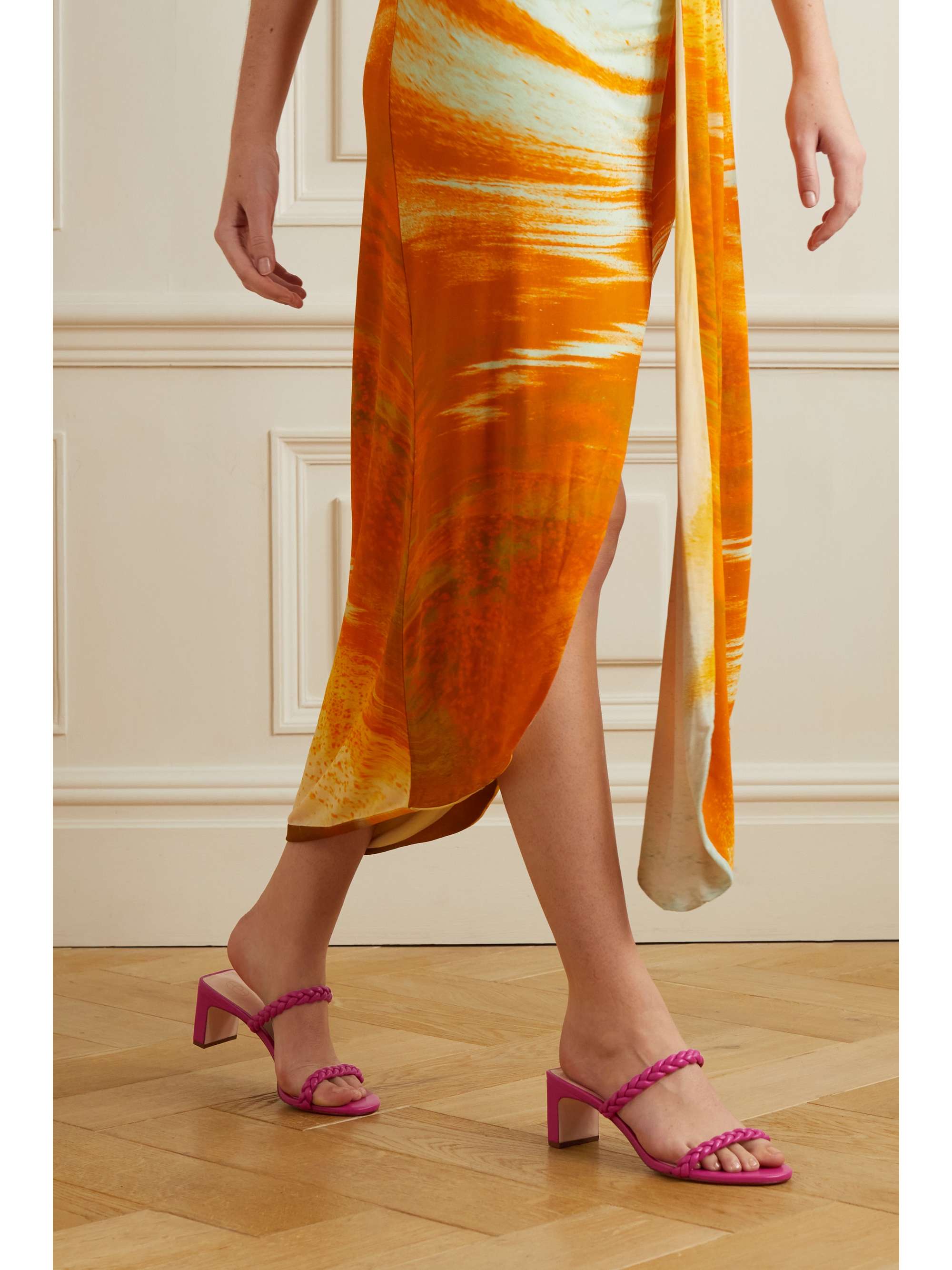 PORTE & PAIRE Braided leather mules