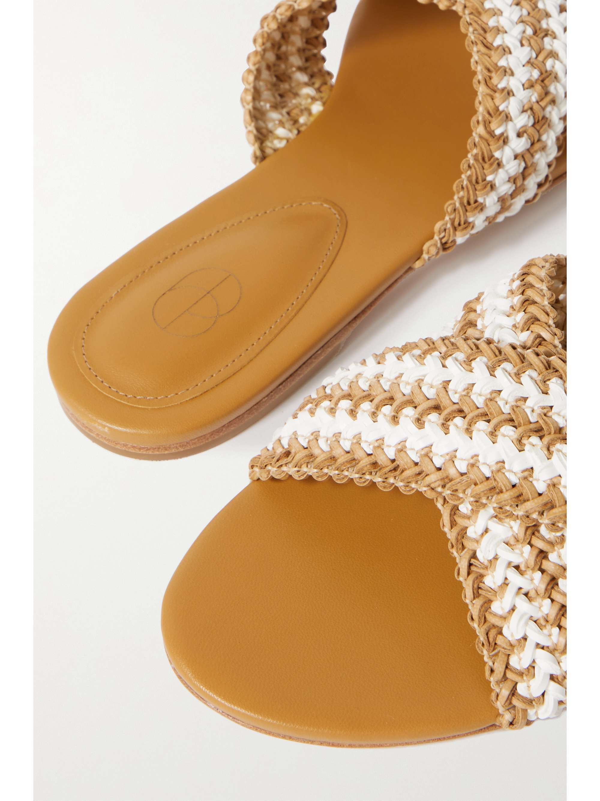PORTE & PAIRE Crocheted leather sandals