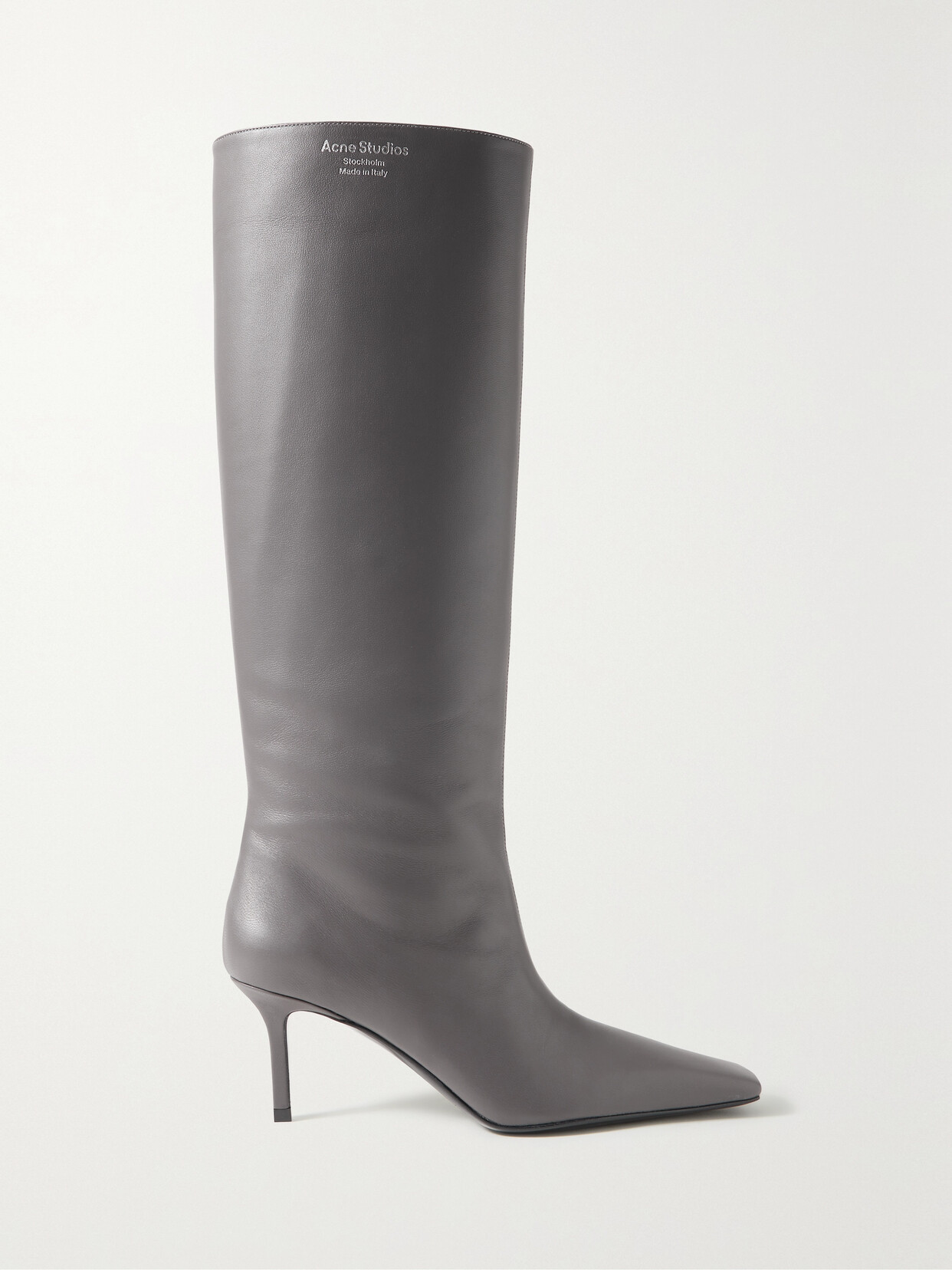 ACNE STUDIOS + NET SUSTAIN LEATHER KNEE BOOTS