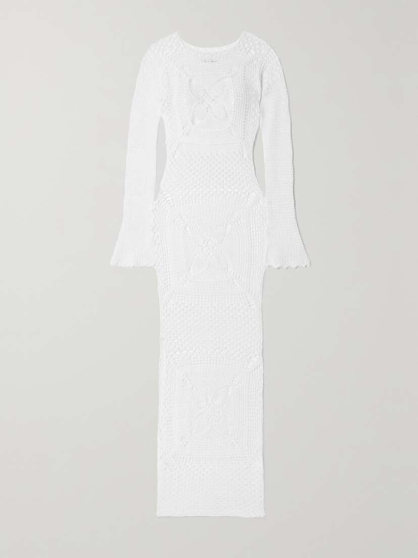 Alix Pinho + Net Sustain Lucy Crocheted Cotton Maxi Dress