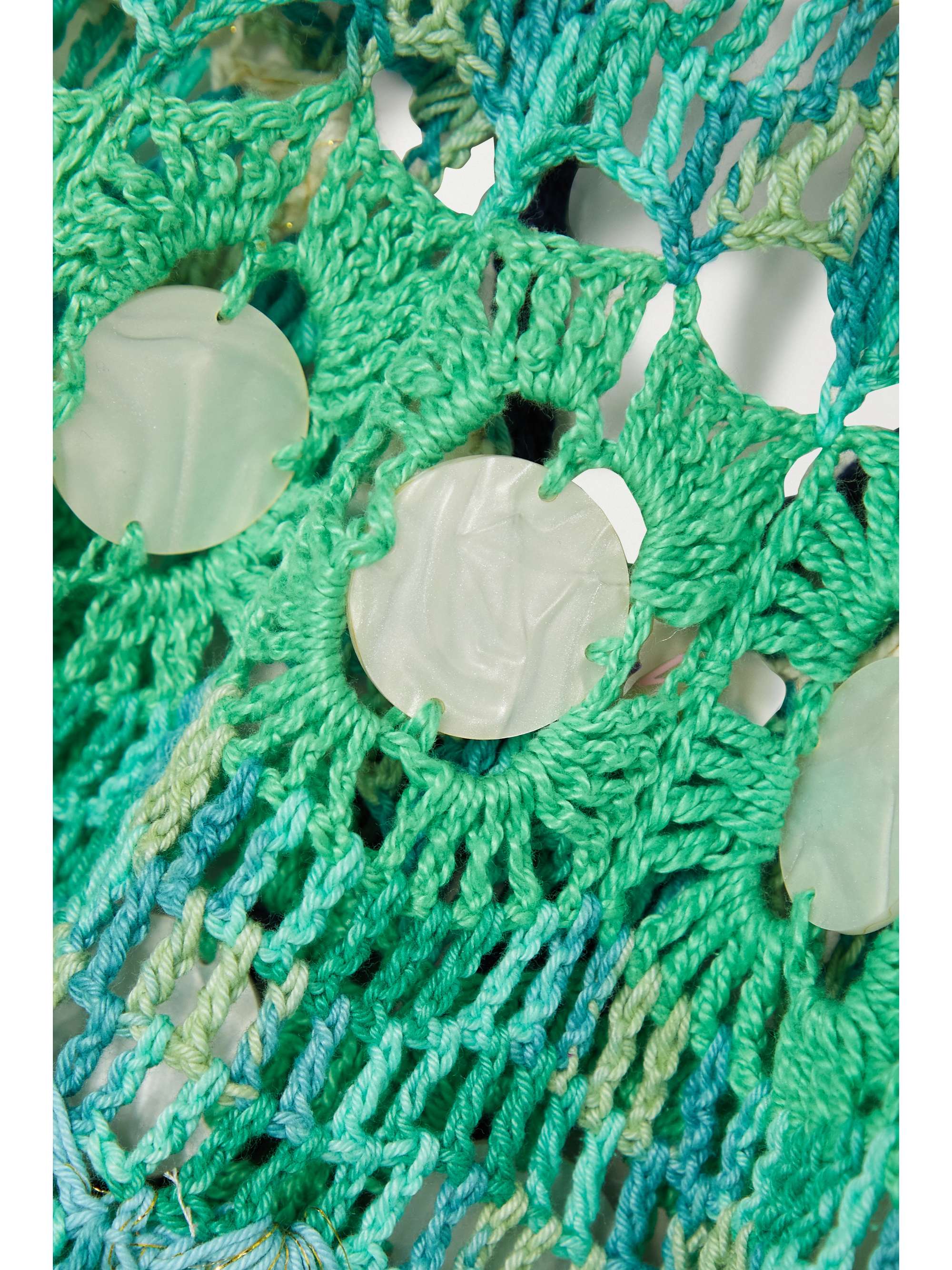 ALIX PINHO Embellished crocheted mini dress NETAPORTER